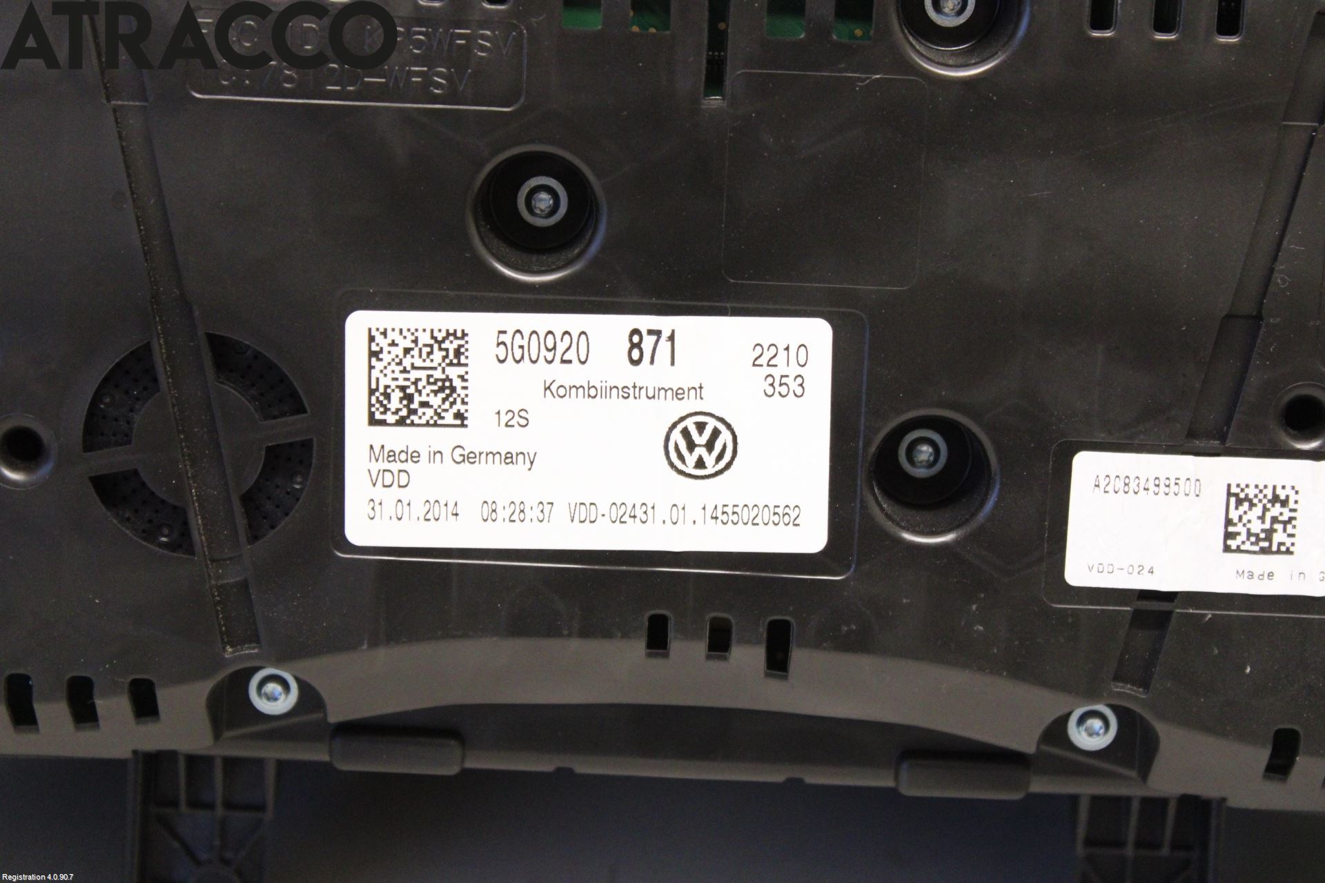 Volkswagen VW GOLF / E-GOLF VII 13-20 Instr Kombinert