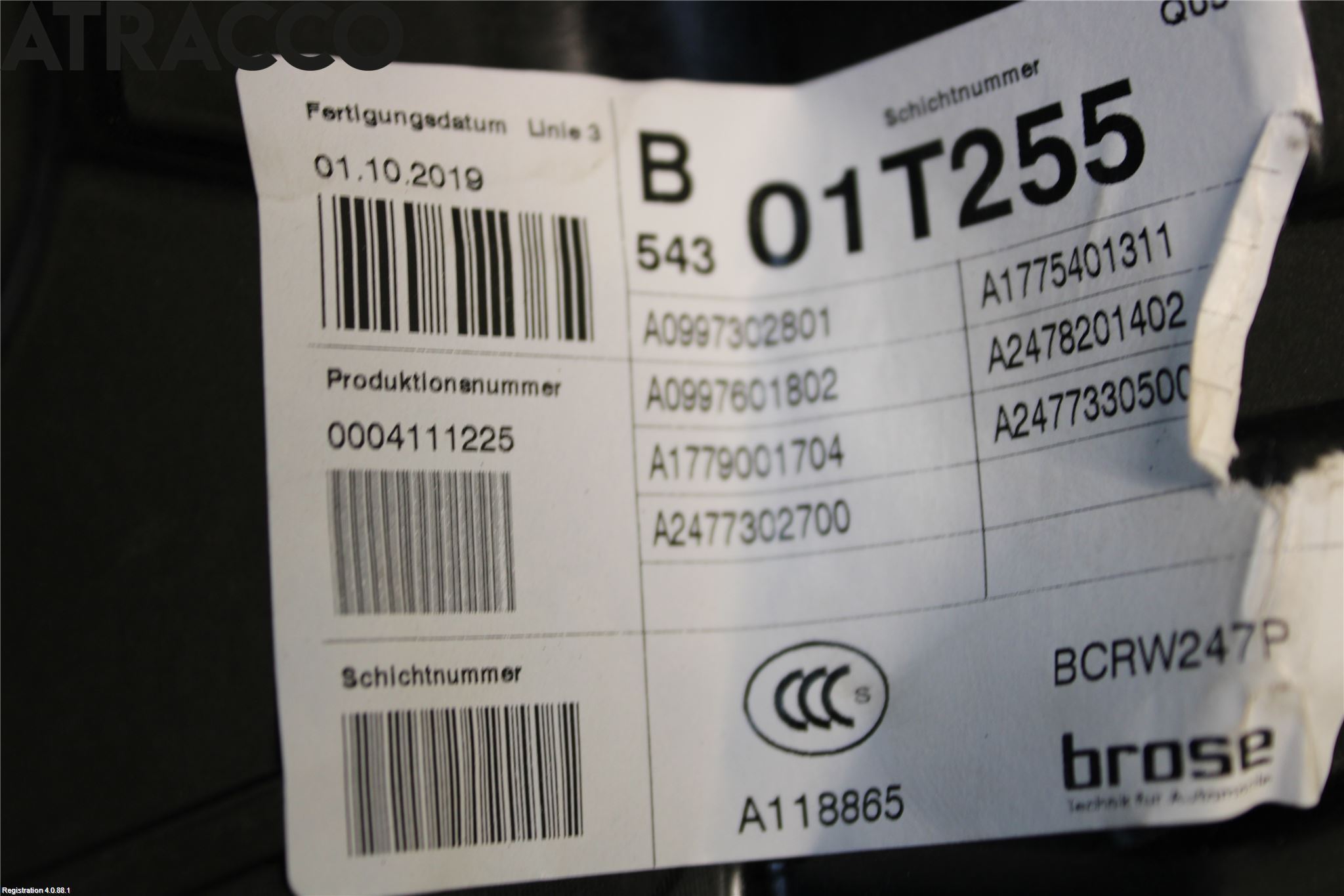 Mercedes-Benz MB B-KLASS (W246/W242) 12-19 Vindusheis