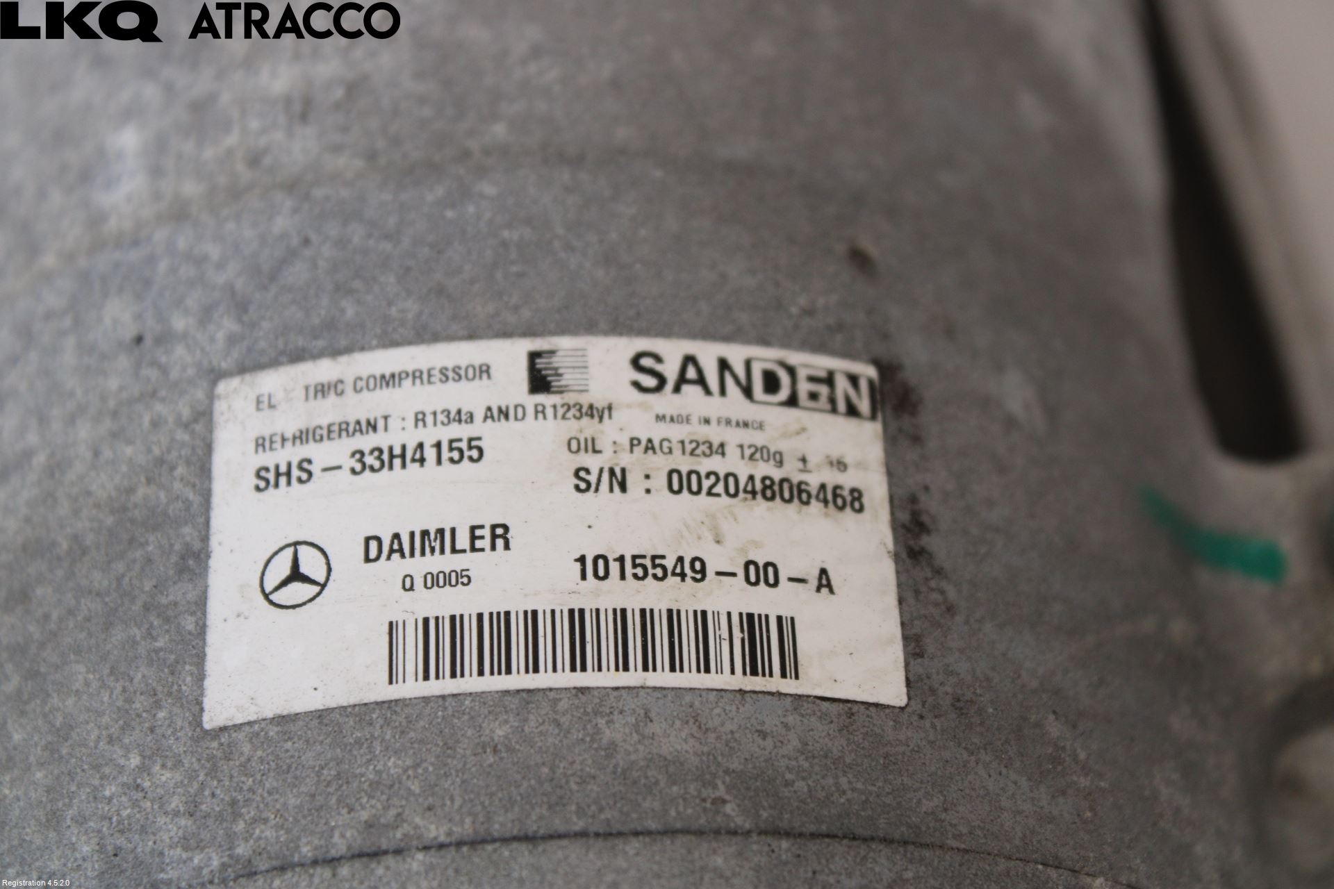 Mercedes-Benz MB B-KLASS (W246/W242) 12-19 Varme Ac Kompressor