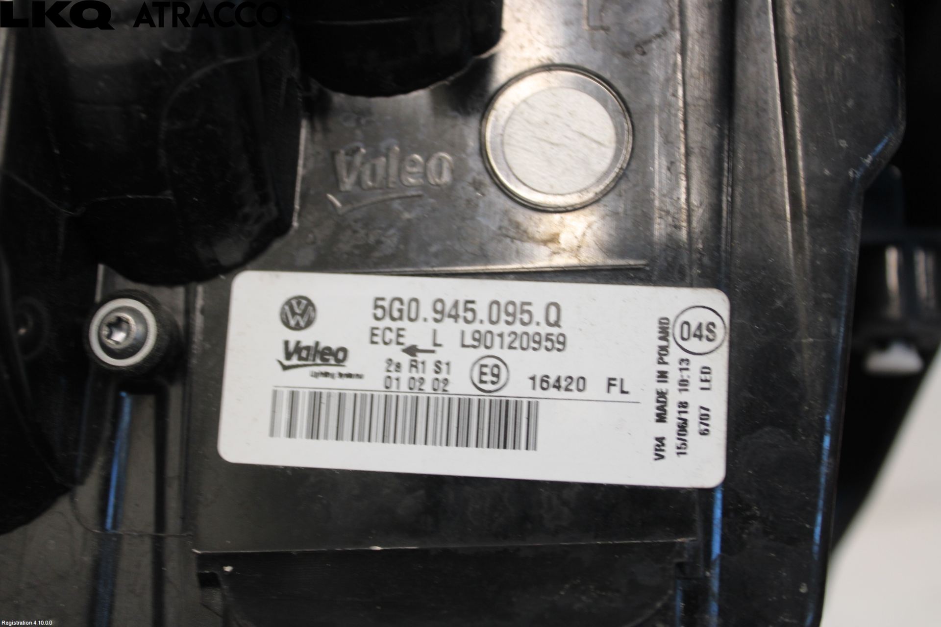 Volkswagen VW GOLF / E-GOLF VII 13-20 Baklykt Venstre