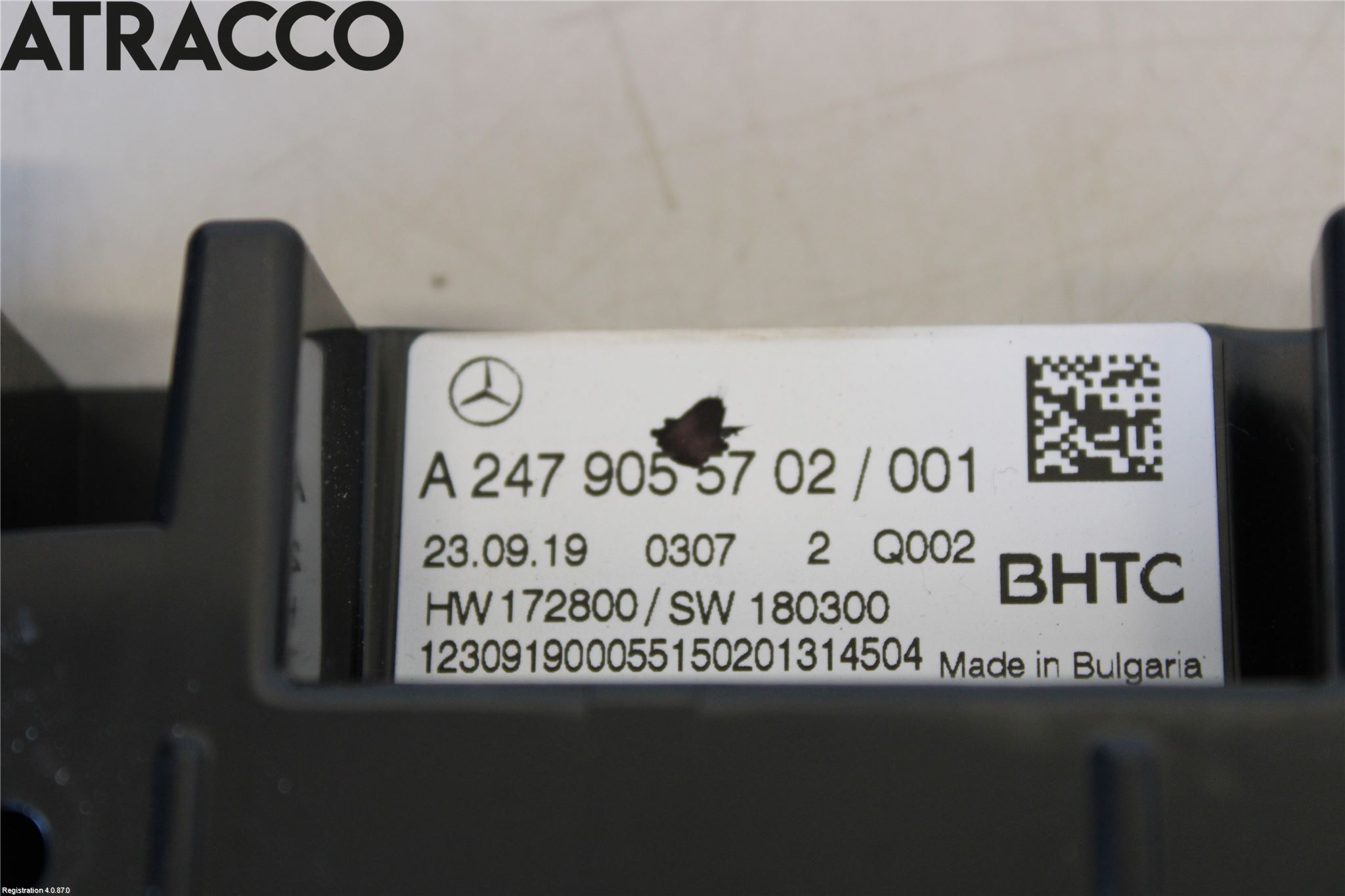 Mercedes-Benz MB B-KLASS (W246/W242) 12-19 Varme Ac Betjening-Display