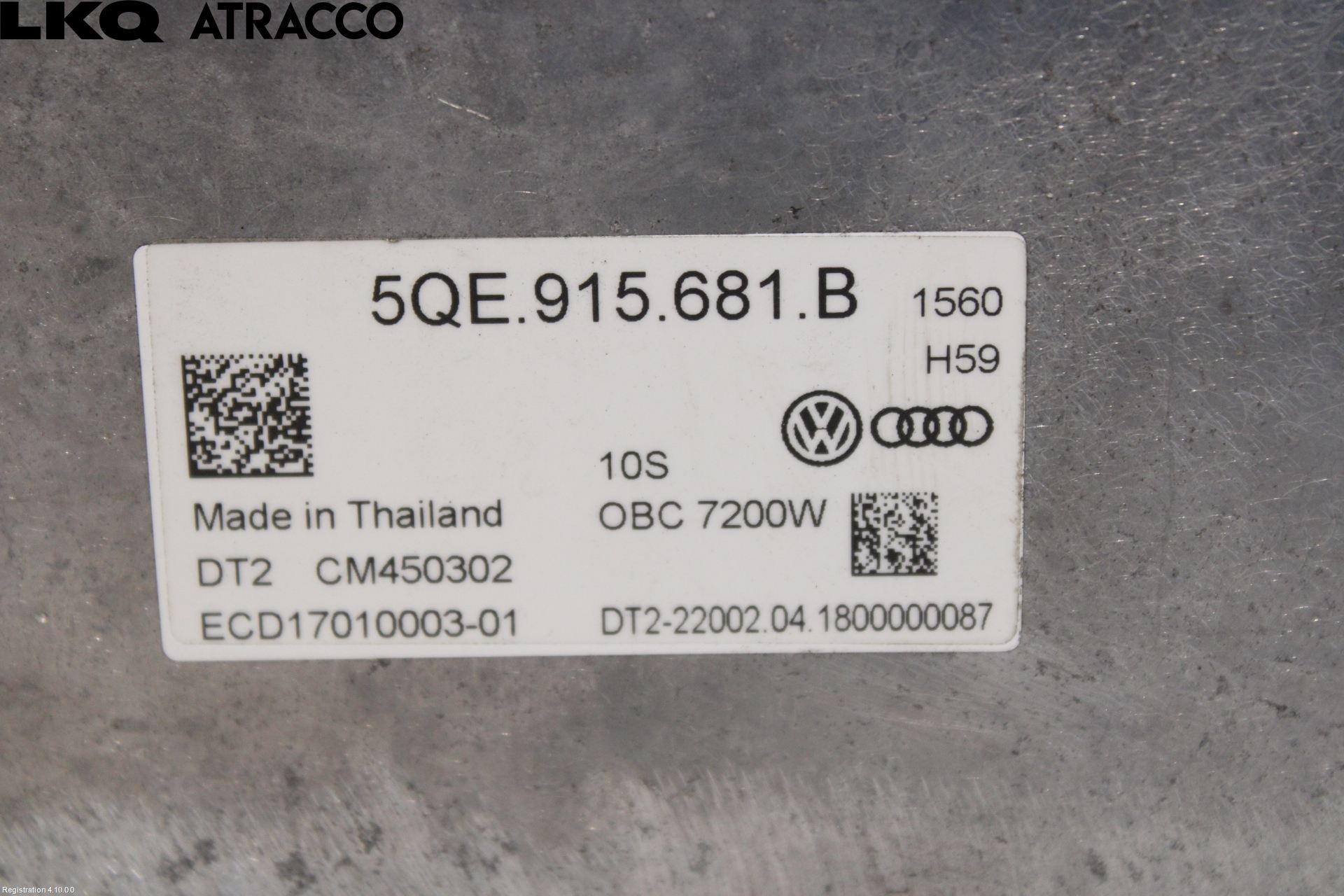 Volkswagen VW GOLF / E-GOLF VII 13-20 Batterilader Hybrid
