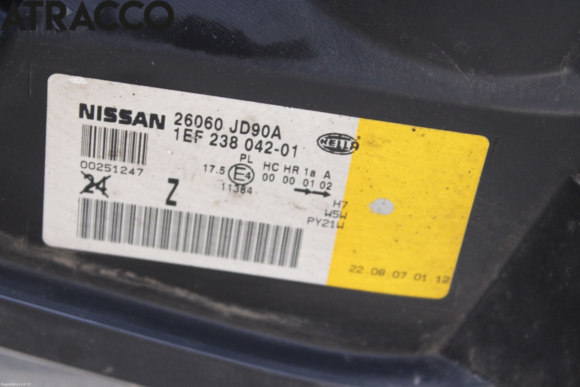 Nissan QASHQAI   07-10 Frontlykt Venstre