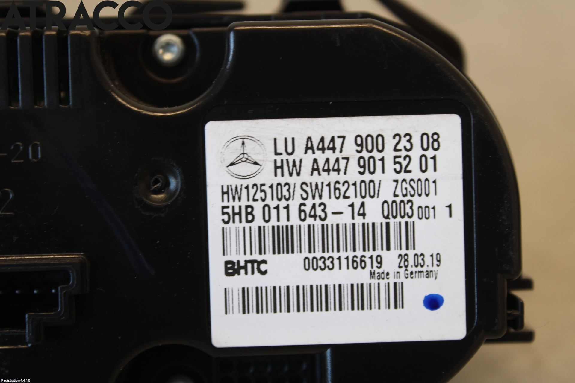 Mercedes-Benz MB VITO/V-KLASS (W640,W447,W448) 14- Varme Ac Betjening-Display