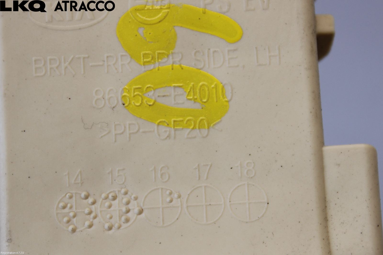 Kia SOUL 09- Støtfangerfeste Bak Venstre