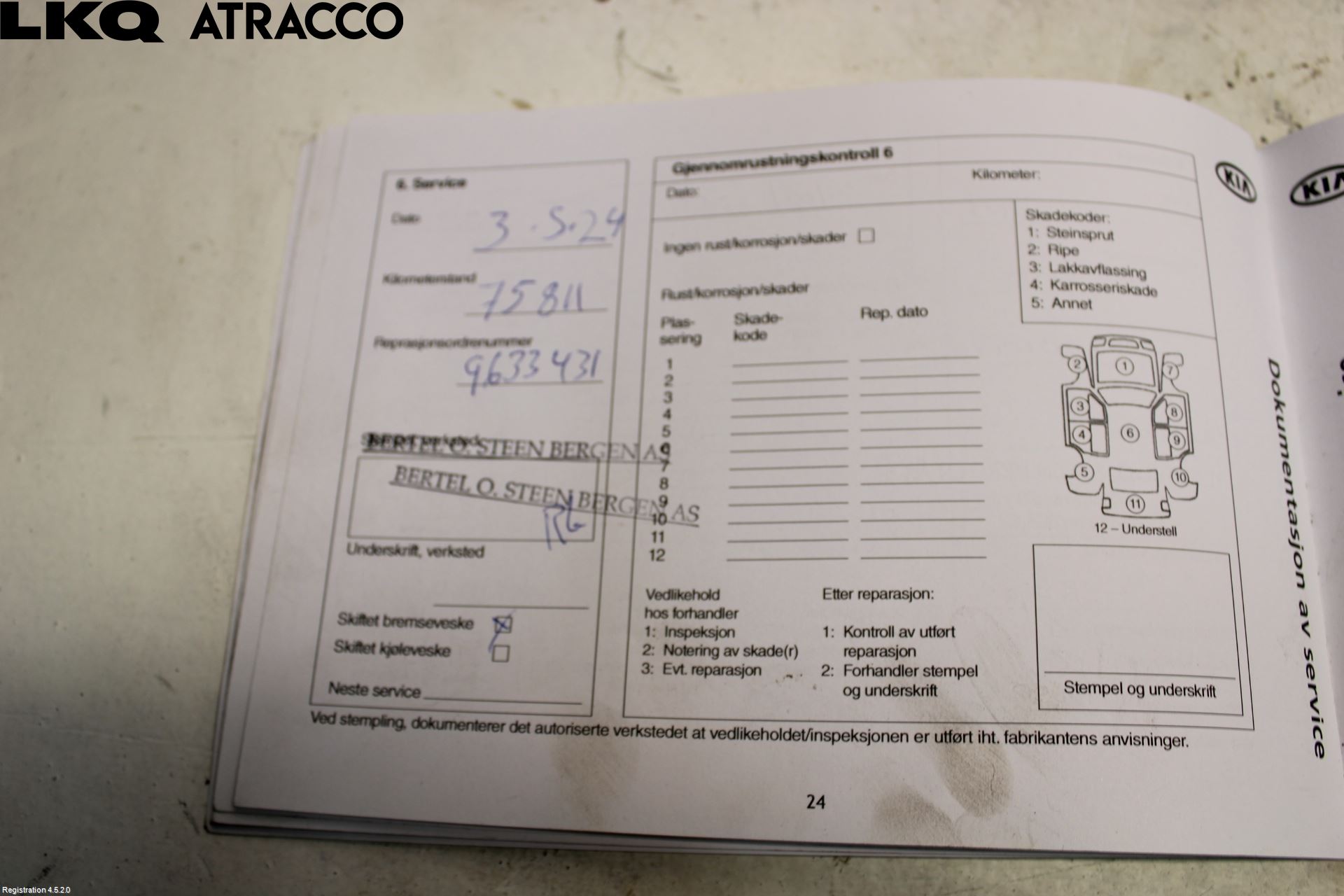 Kia SOUL 09- Motor Elektrisk Fram