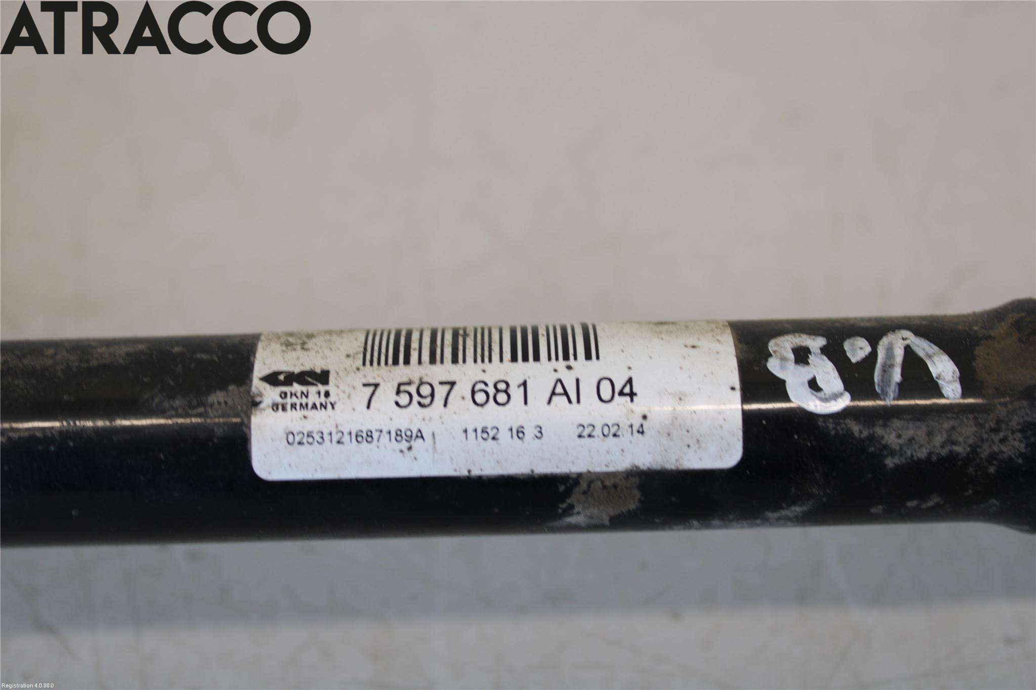 BMW 3 F30/F31/F80 12-19 Drivaksel Bak Kompl Venstre