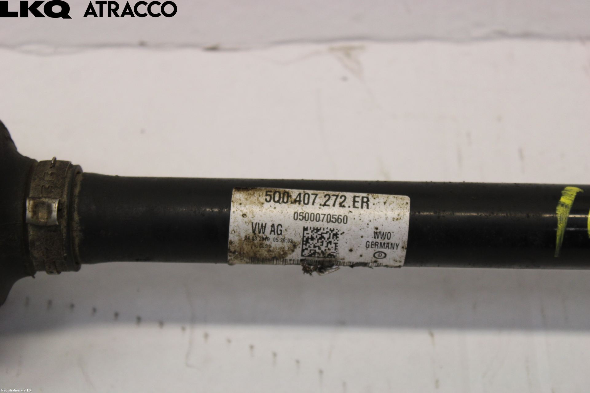 Volkswagen VW CADDY 16-20 Drivaksel Foran Kompl Høyre