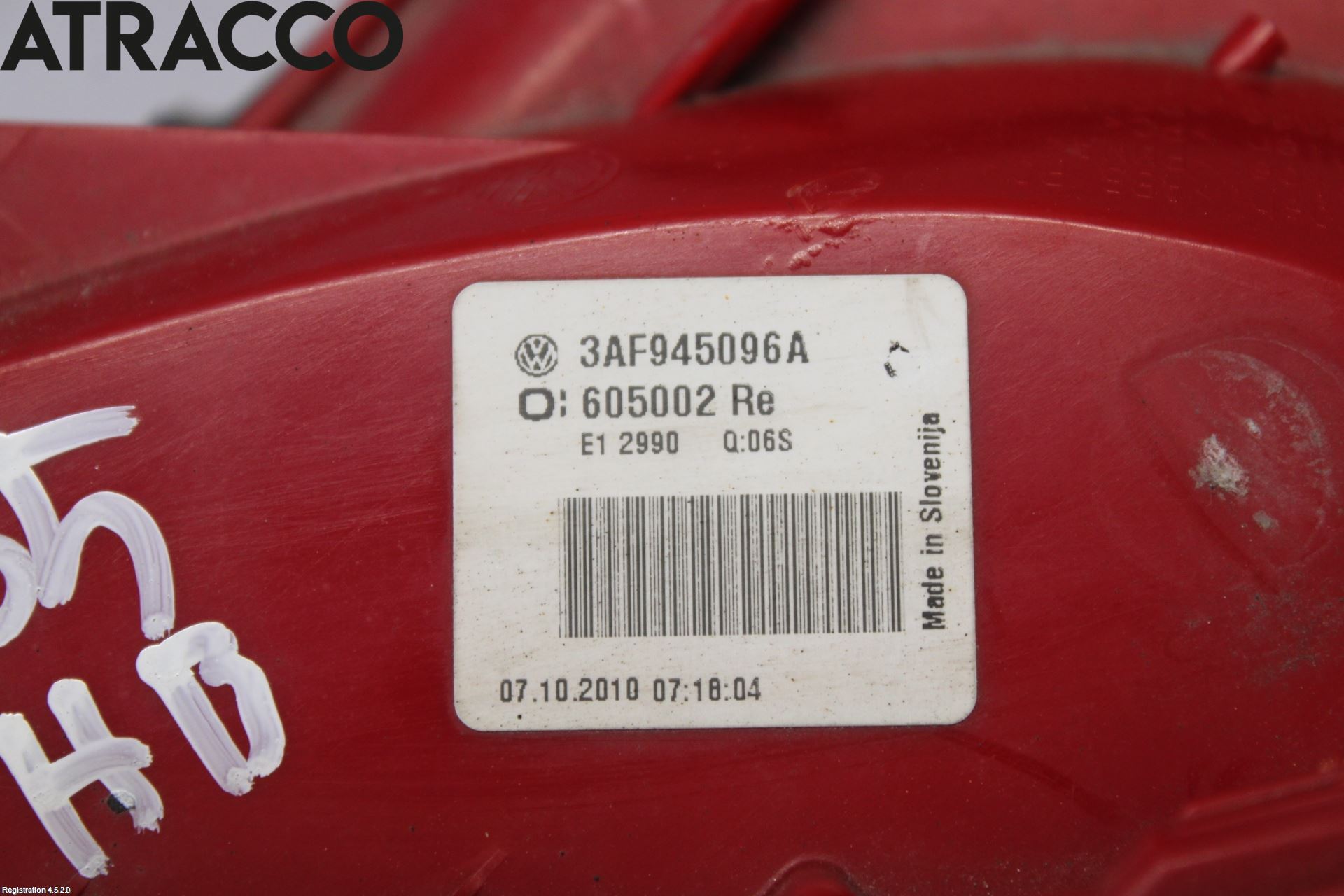 Volkswagen VW PASSAT 11-14 Baklykt Høyre