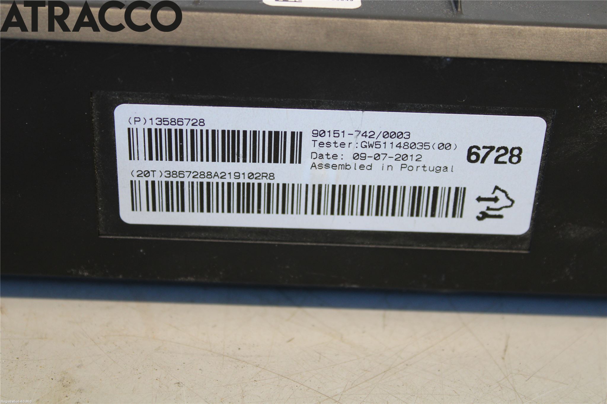 Opel ZAFIRA C 12-19 Styreenhet Øvrig