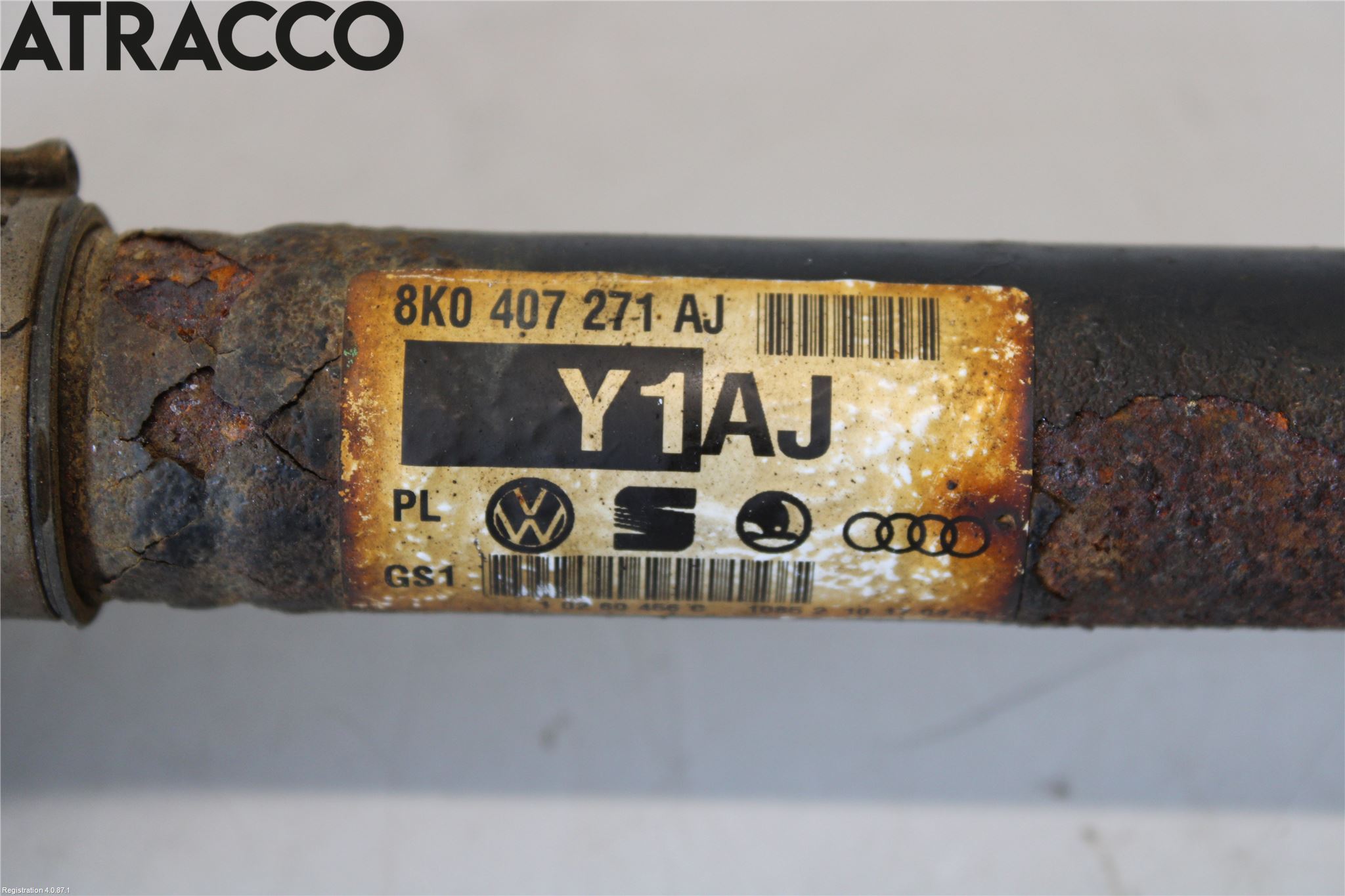 Audi A4/S4 08-11 Drivaksel Foran Kompl  V = H