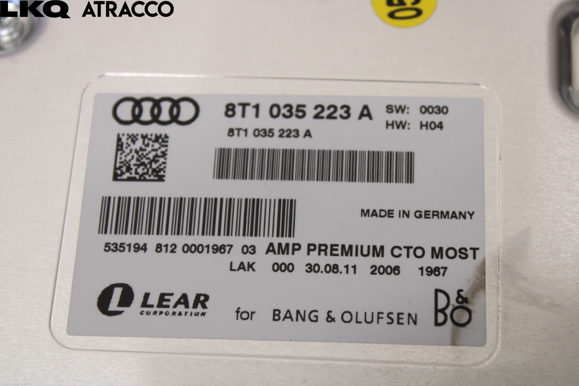 Audi S5 07- Stereo Forsterker