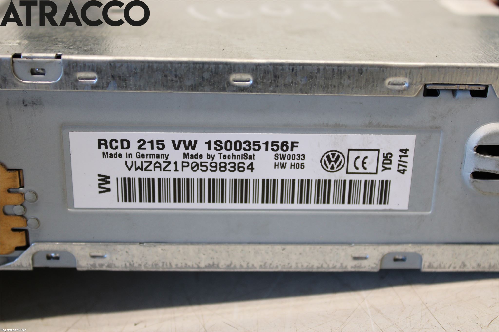 Volkswagen VW UP! / E-UP! Stereo Radio Med Cd