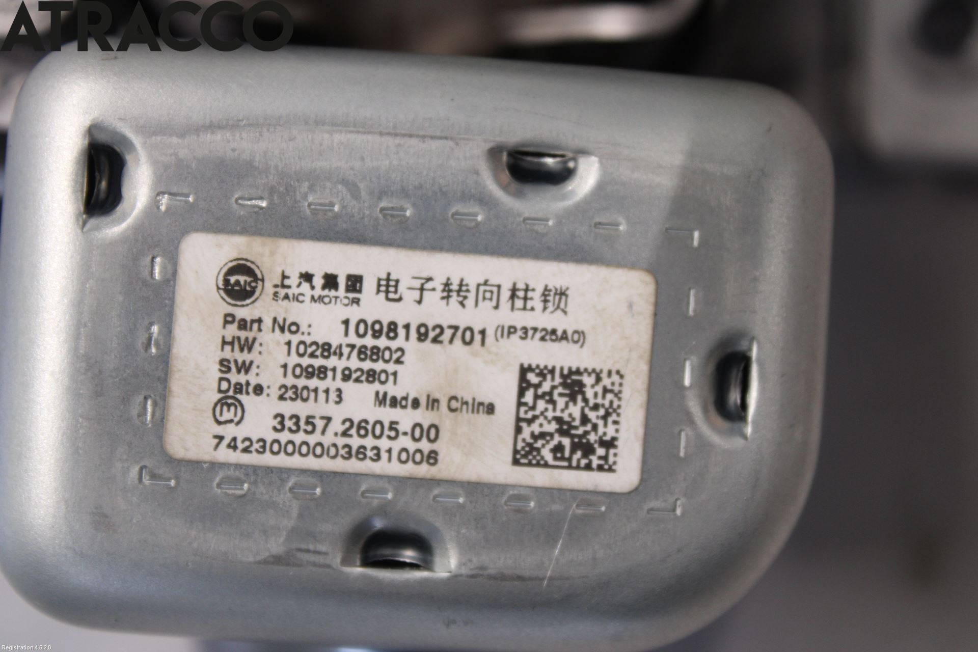 MG ZS EV 20- Rattakselaggregat Innebygd Servo