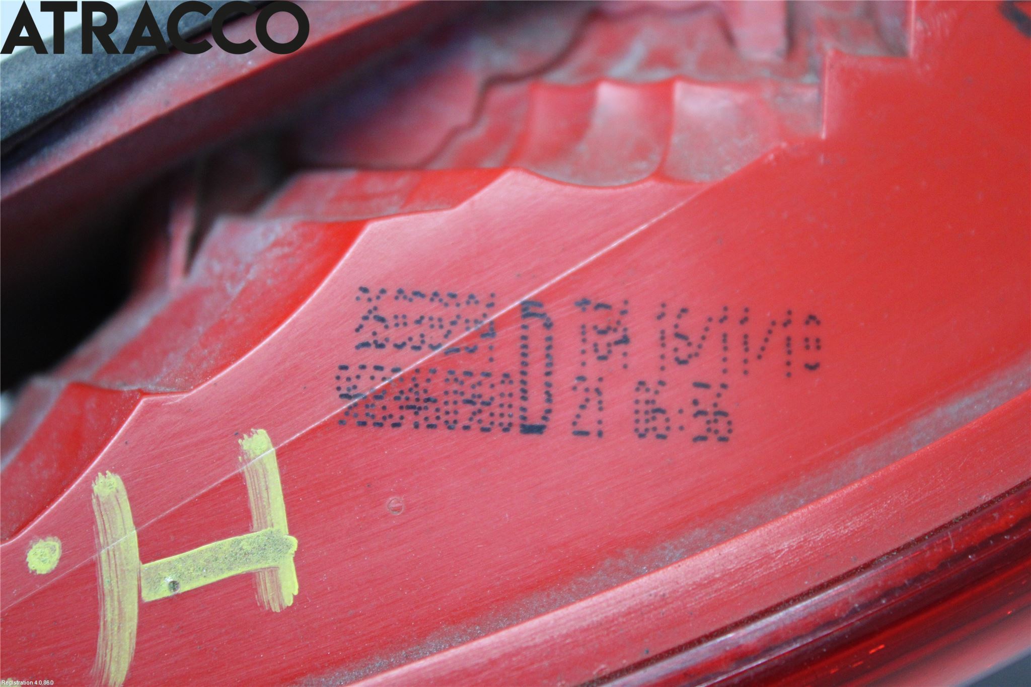 Peugeot 3008 09-16 Baklykt Høyre  På Luke(Indre)