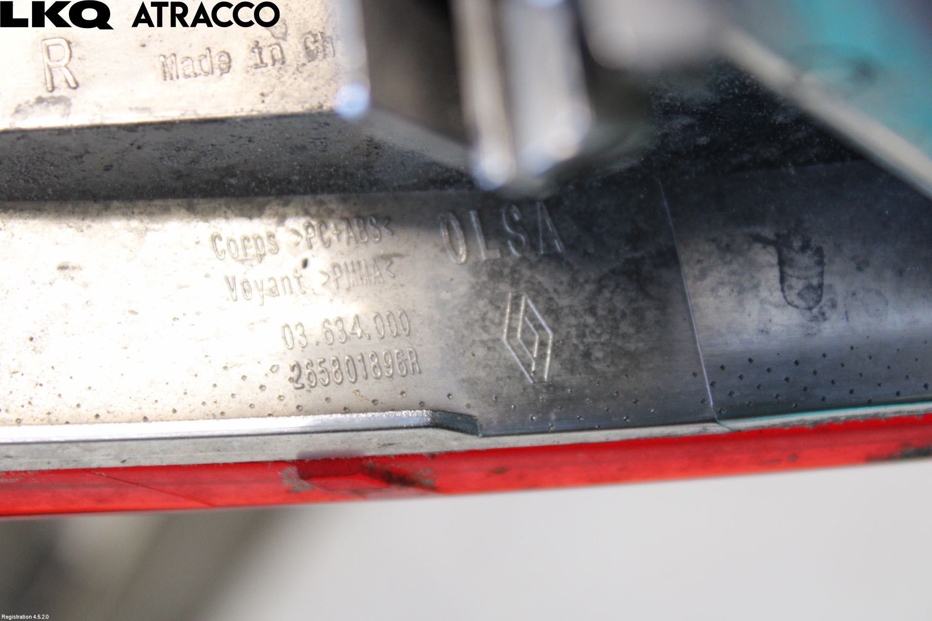 Renault KADJAR 15- Baklykt Ryggelys-Tåkelys