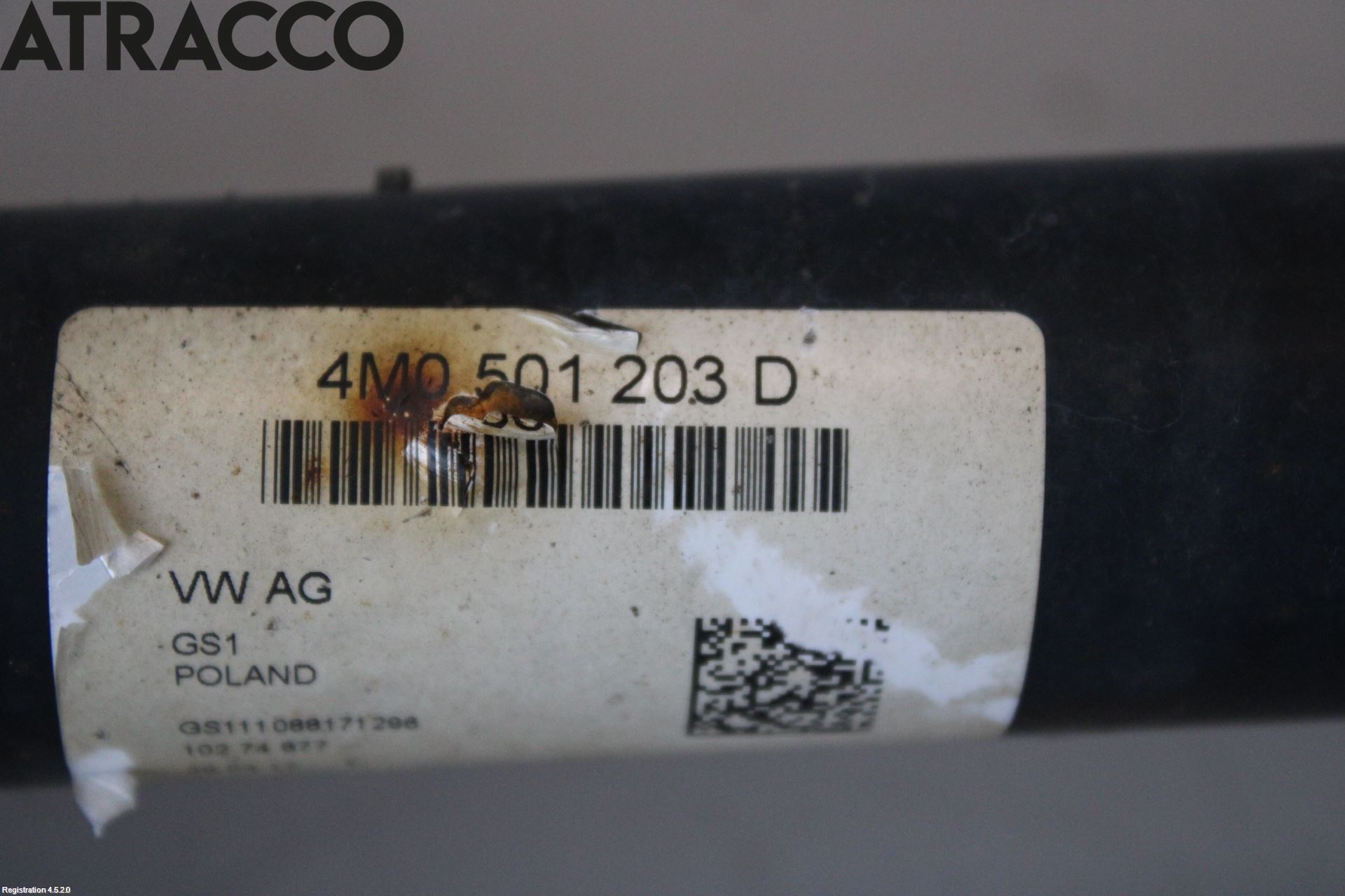 Audi Q7/SQ7 Drivaksel Bak Kompl Høyre