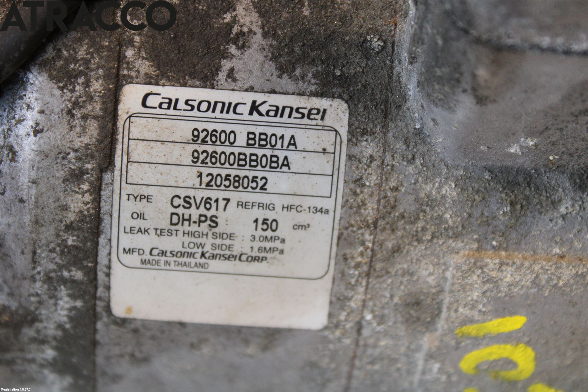 Nissan QASHQAI 10-14 Varme Ac Kompressor