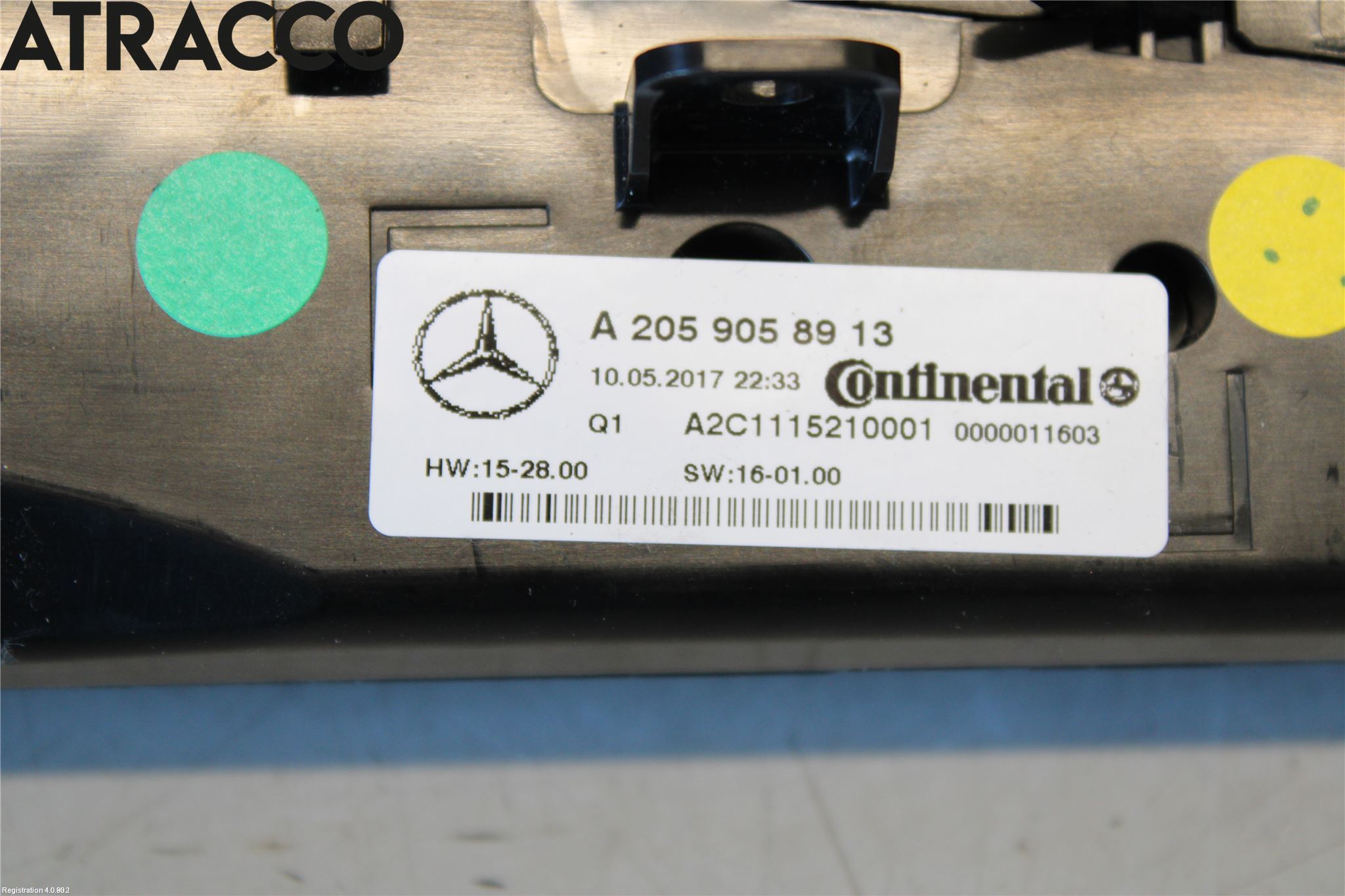 Mercedes-Benz MB GLC-KLASS (X253/C253) 15-22 Varme Ac Betjening-Display