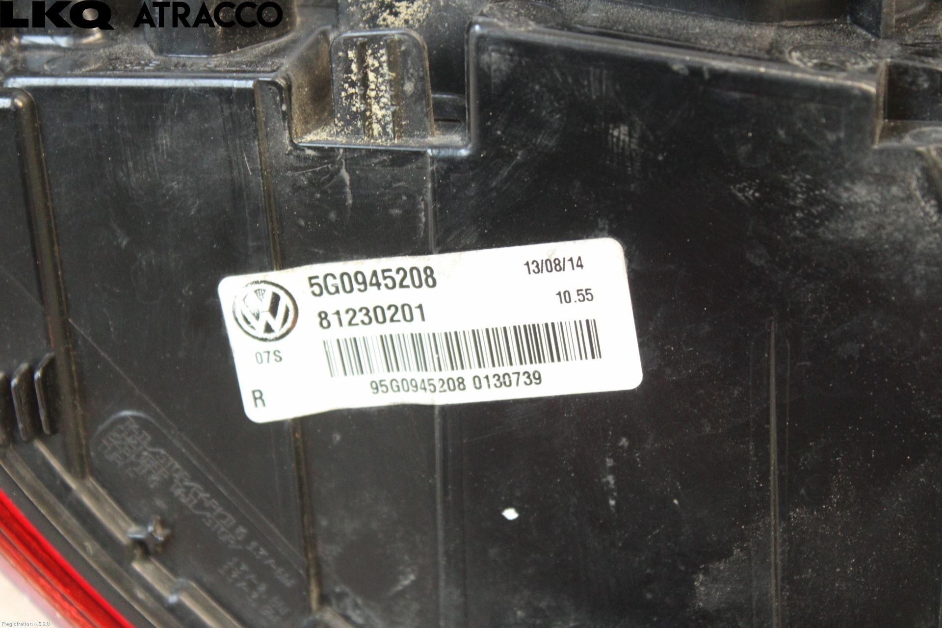 Volkswagen VW GOLF / E-GOLF VII 13-20 Baklykt Høyre