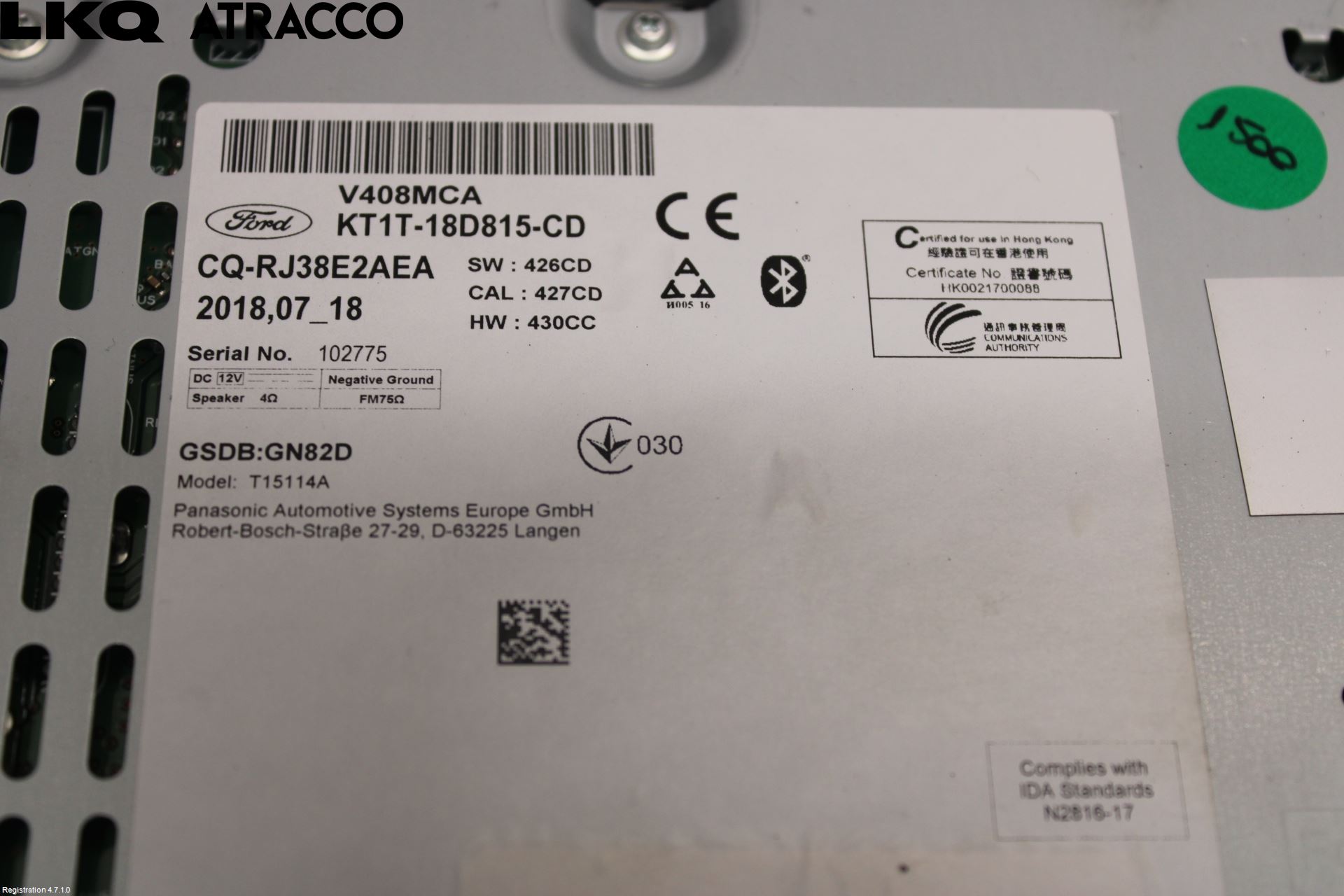 Ford TRANSIT/TOURNEO CONNECT 13-22 Stereo Radio