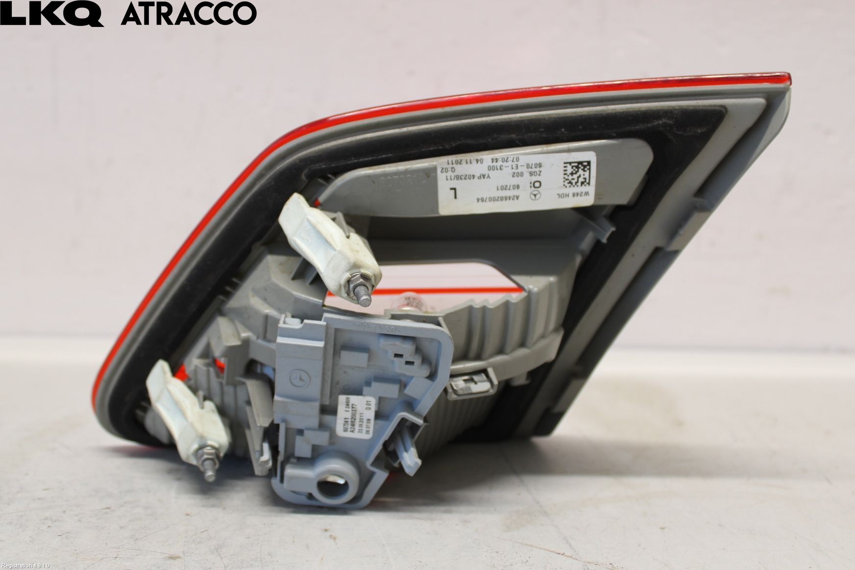 Mercedes-Benz MB B-KLASS (W246/W242) 12-19 Baklykt Venstre  På Luke(Indre