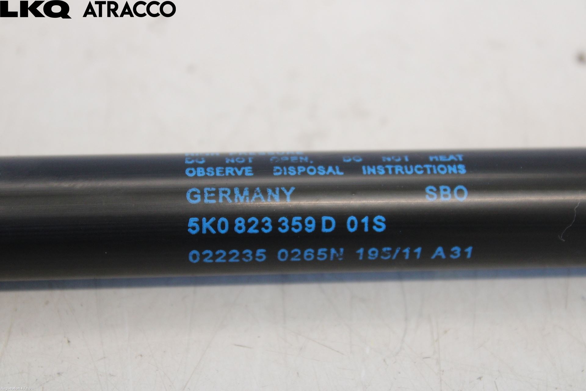 Volkswagen VW GOLF VI 09-13 Panser Demper-Gassfjær