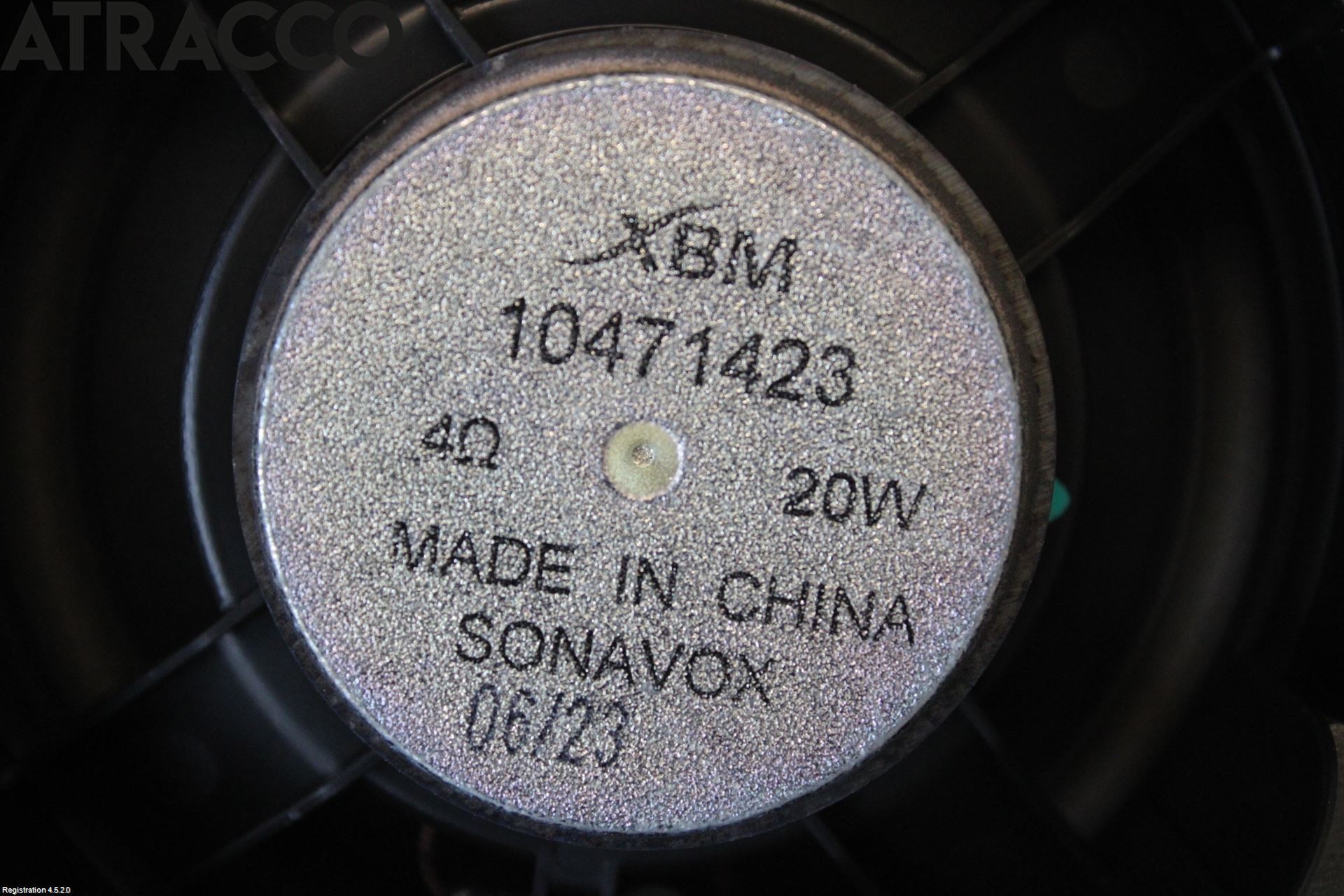 MG ZS EV 20- Innr Høyttaler