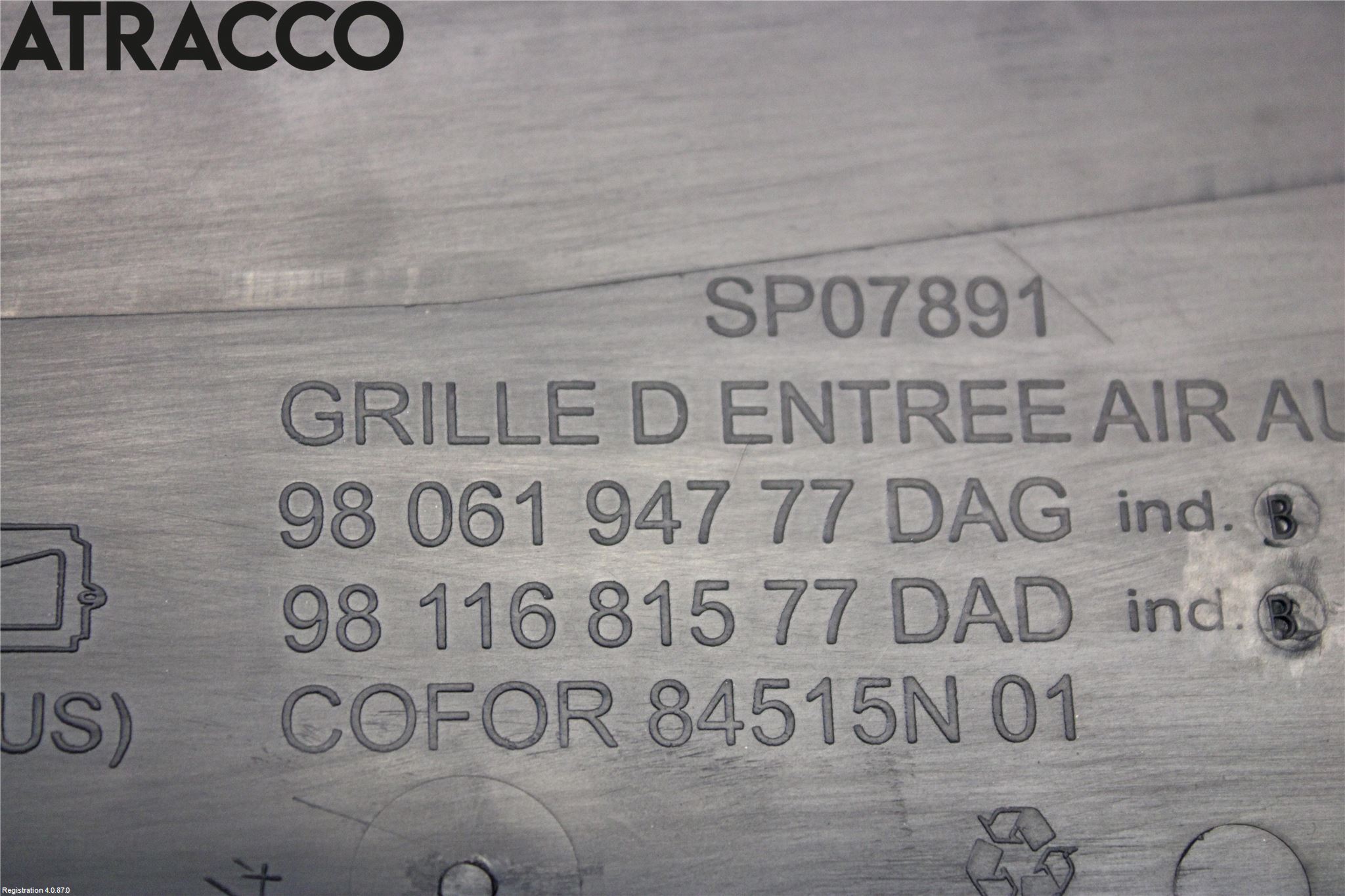 Citroen JUMPY/E-JUMPY 16- Visker Deksel-Grill-Under Frr