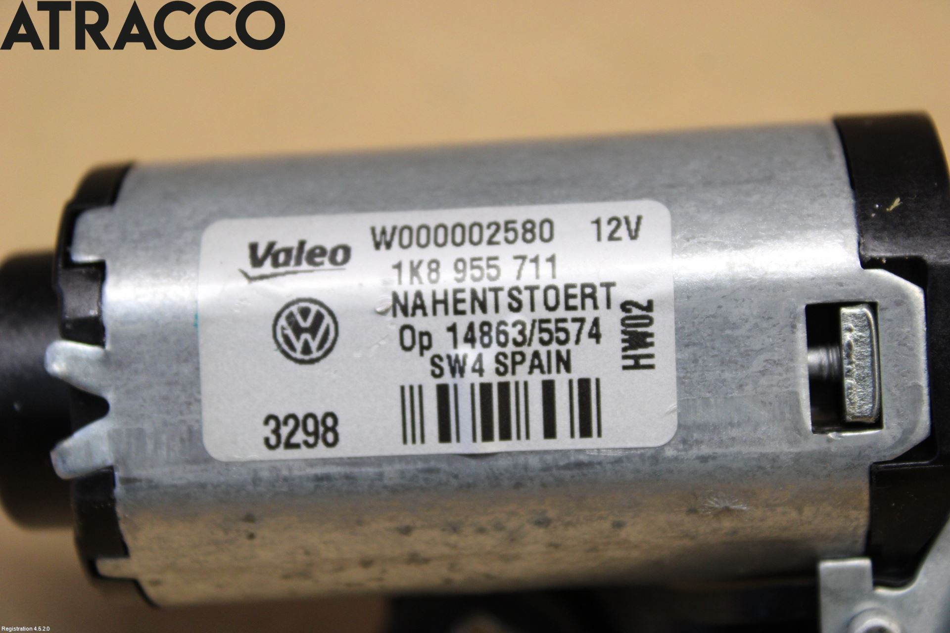 Volkswagen VW SCIROCCO 09-17 Viskermotor Bakluke