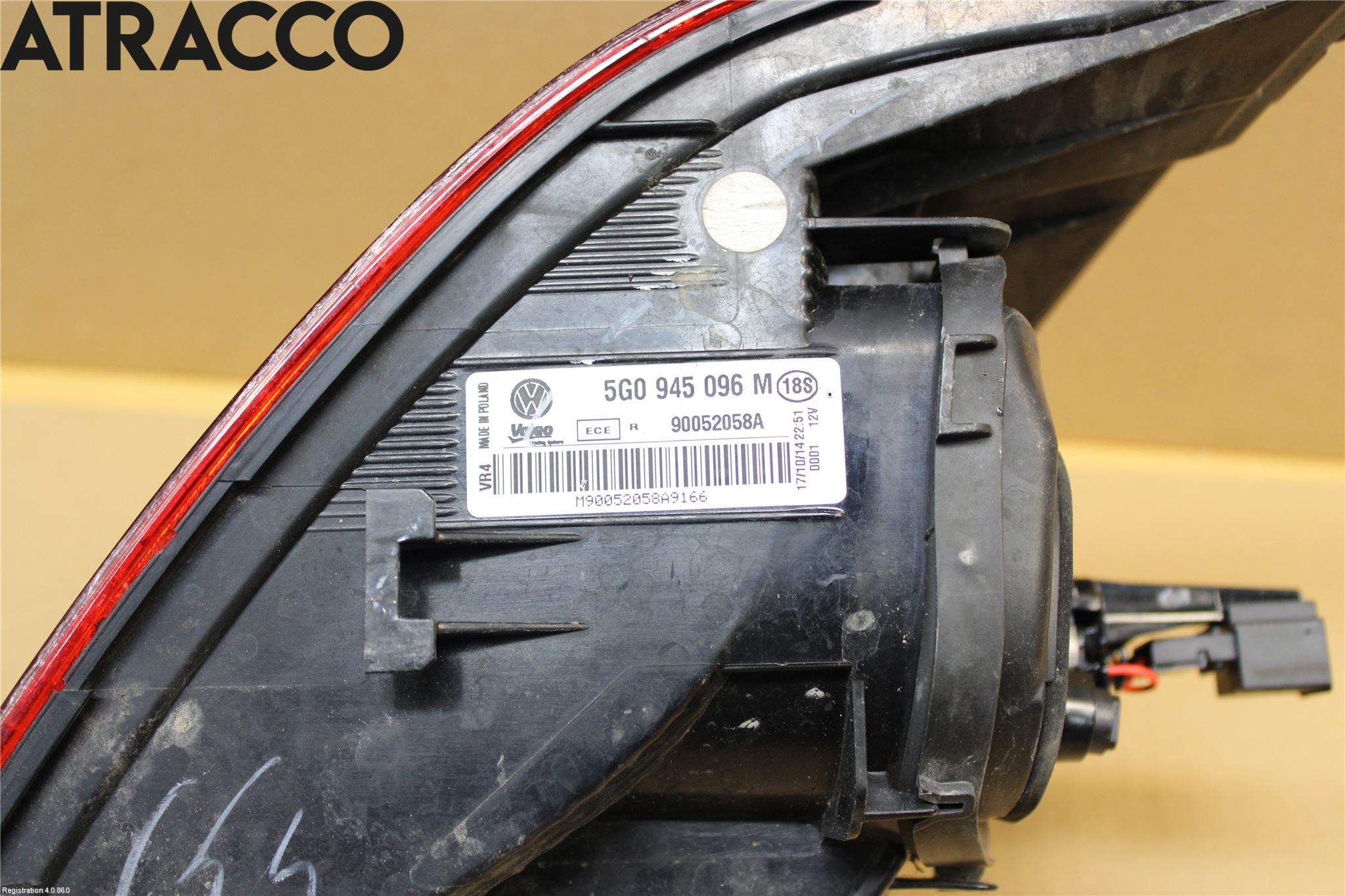 Volkswagen VW GOLF / E-GOLF VII 13-20 Baklykt Høyre