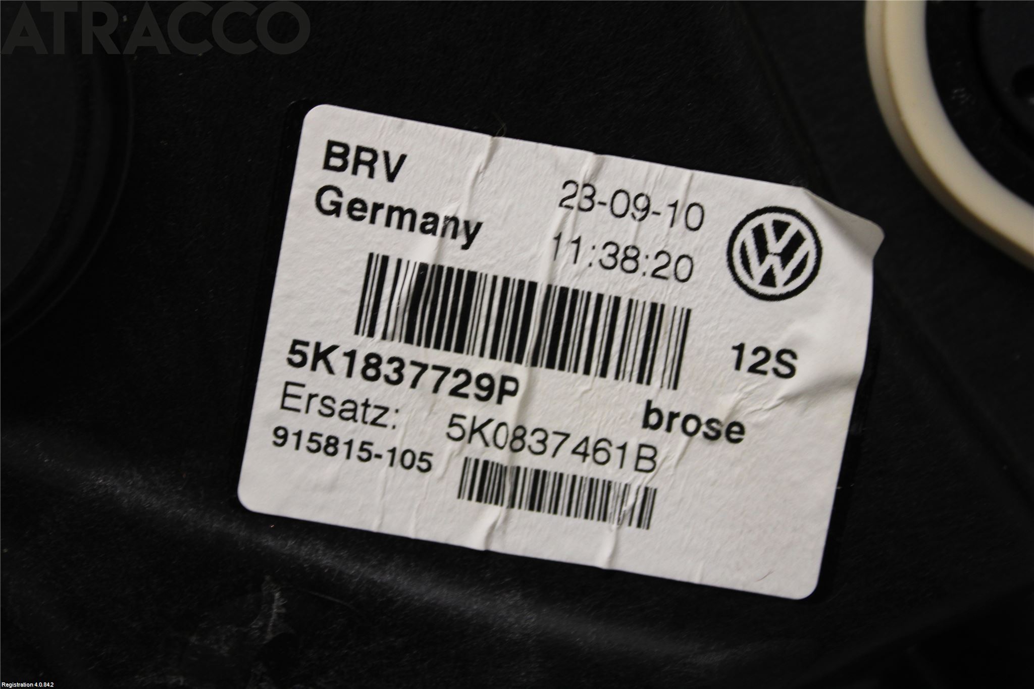 Volkswagen VW GOLF VI 09-13 Vindusheis