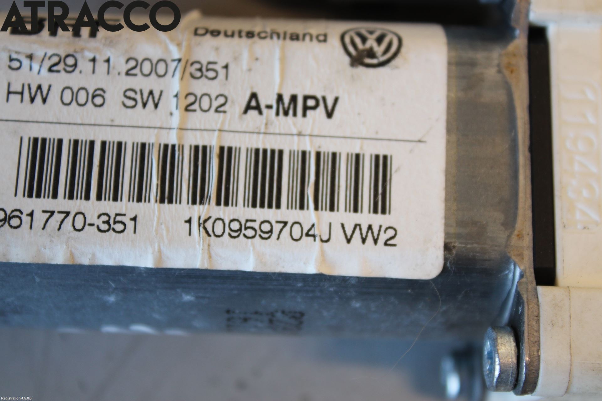 Volkswagen VW TOURAN 03-10 Vindusheismotor