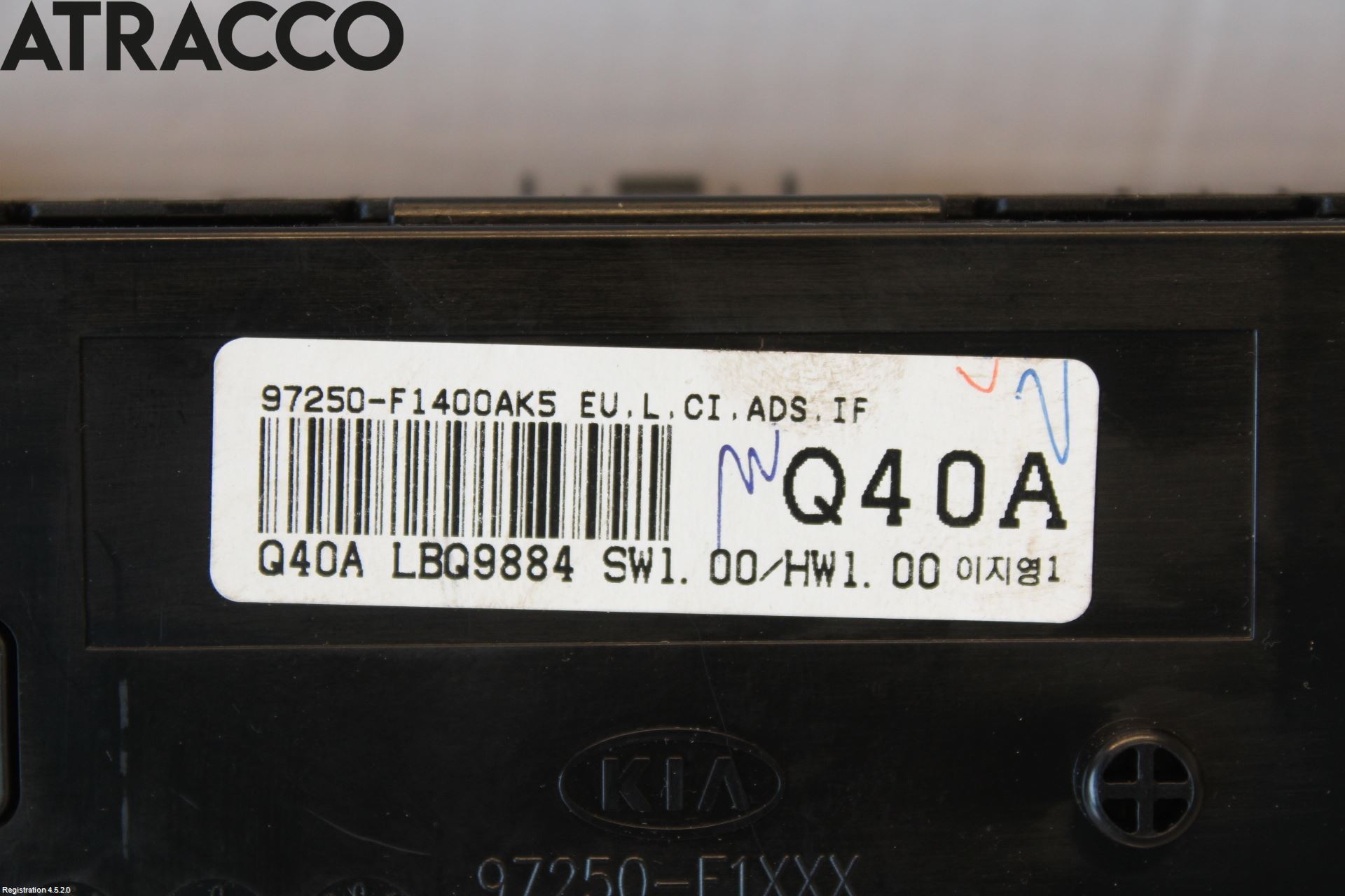 Kia SPORTAGE (QL) 16-21 Varme Ac Betjening-Display
