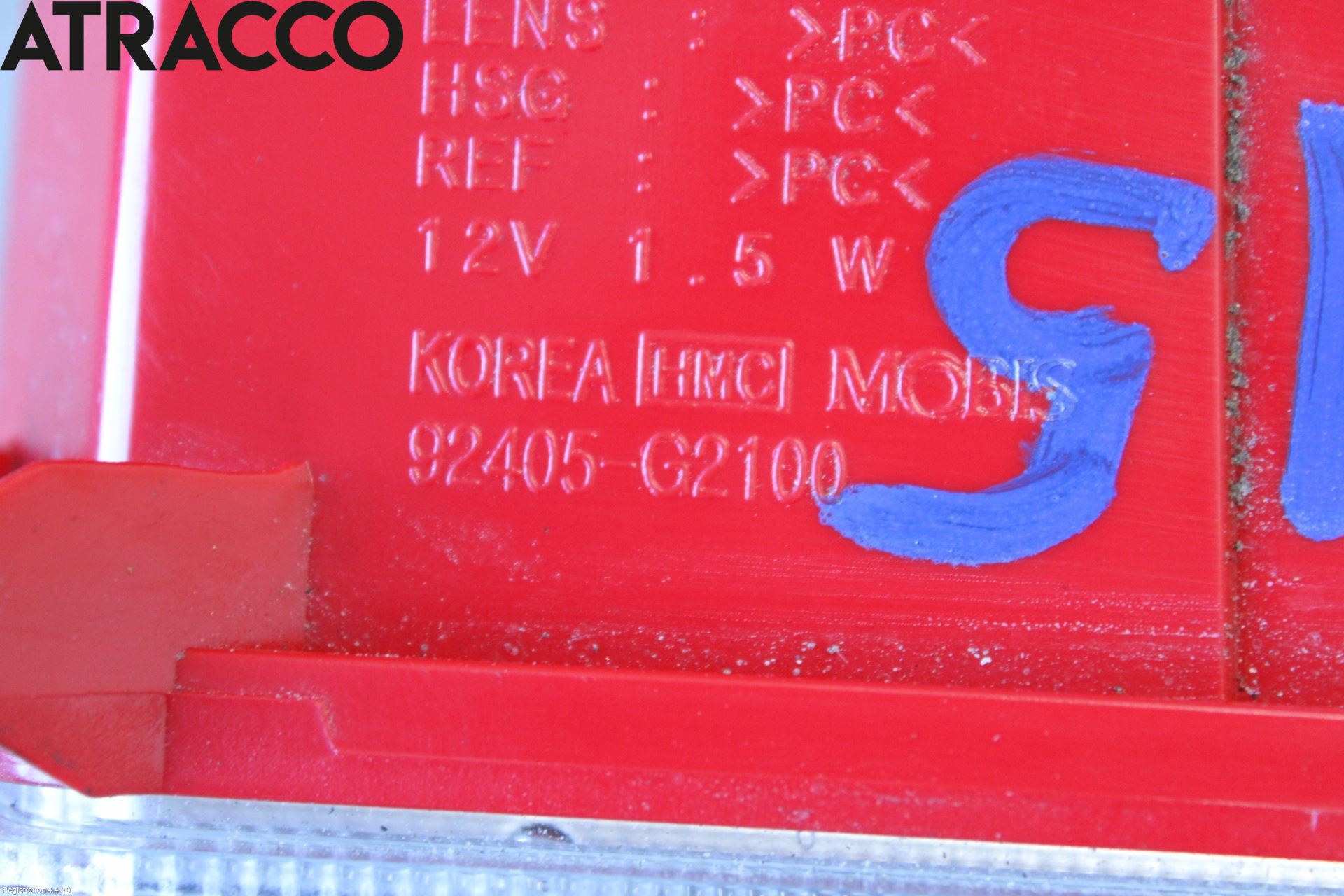 Hyundai IONIQ AE 17-22 Baklykt Ryggelys-Tåkelys