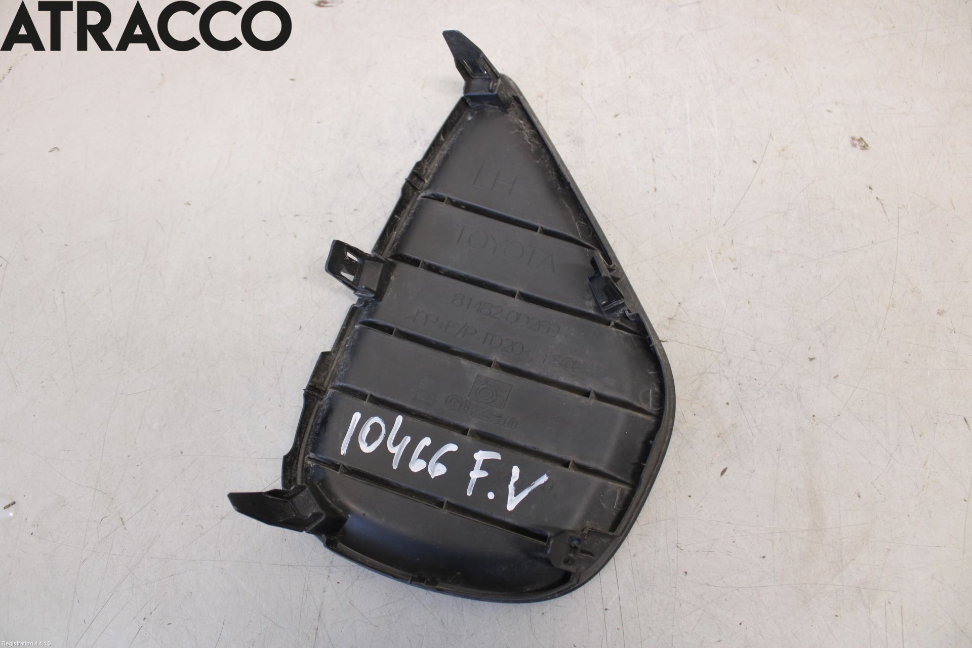 Toyota YARIS XP130 12-14 Frontlykt Kurve-Tåkelys Ramme