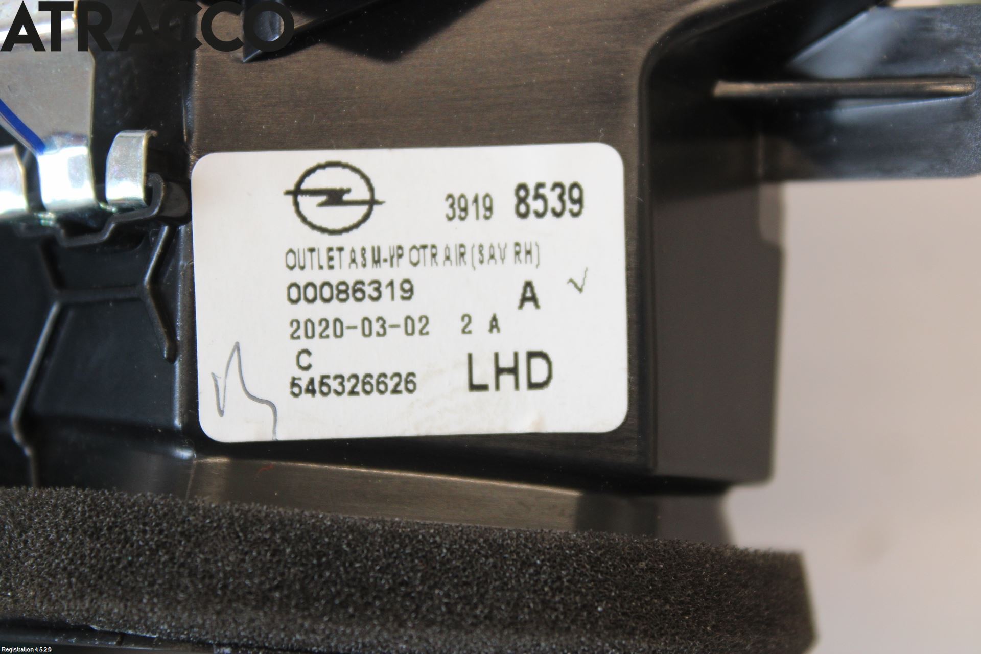 Opel CORSA F, CORSA-E 20- Dashbord Kanal - Dyse