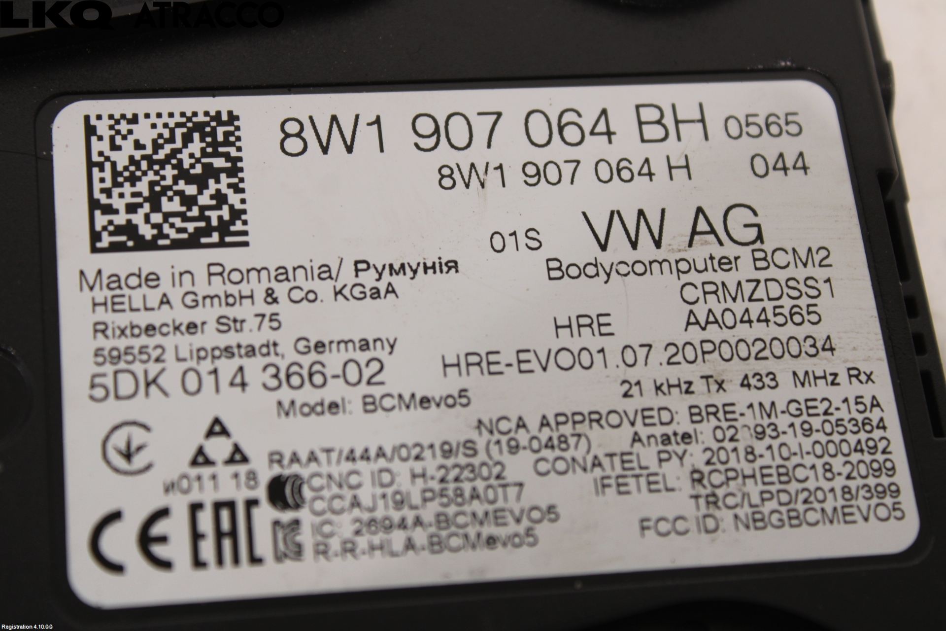 Audi E-TRON, S GE 19- Styreenhet Klima