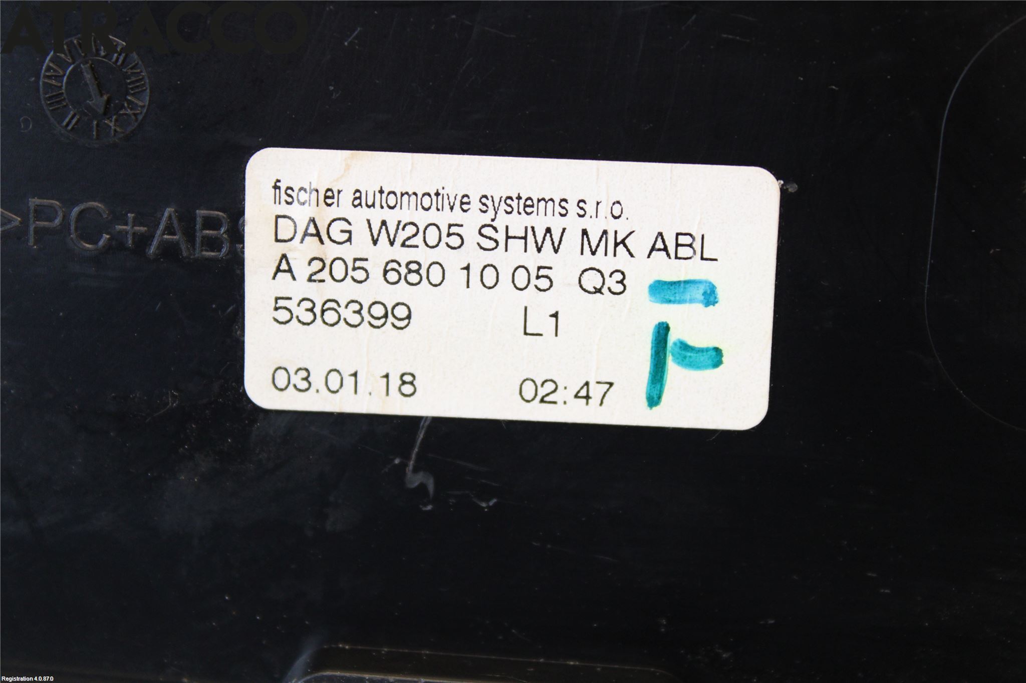 Mercedes-Benz MB C-KLASS (W205) 14-21 Innr Oppbevaringsrom