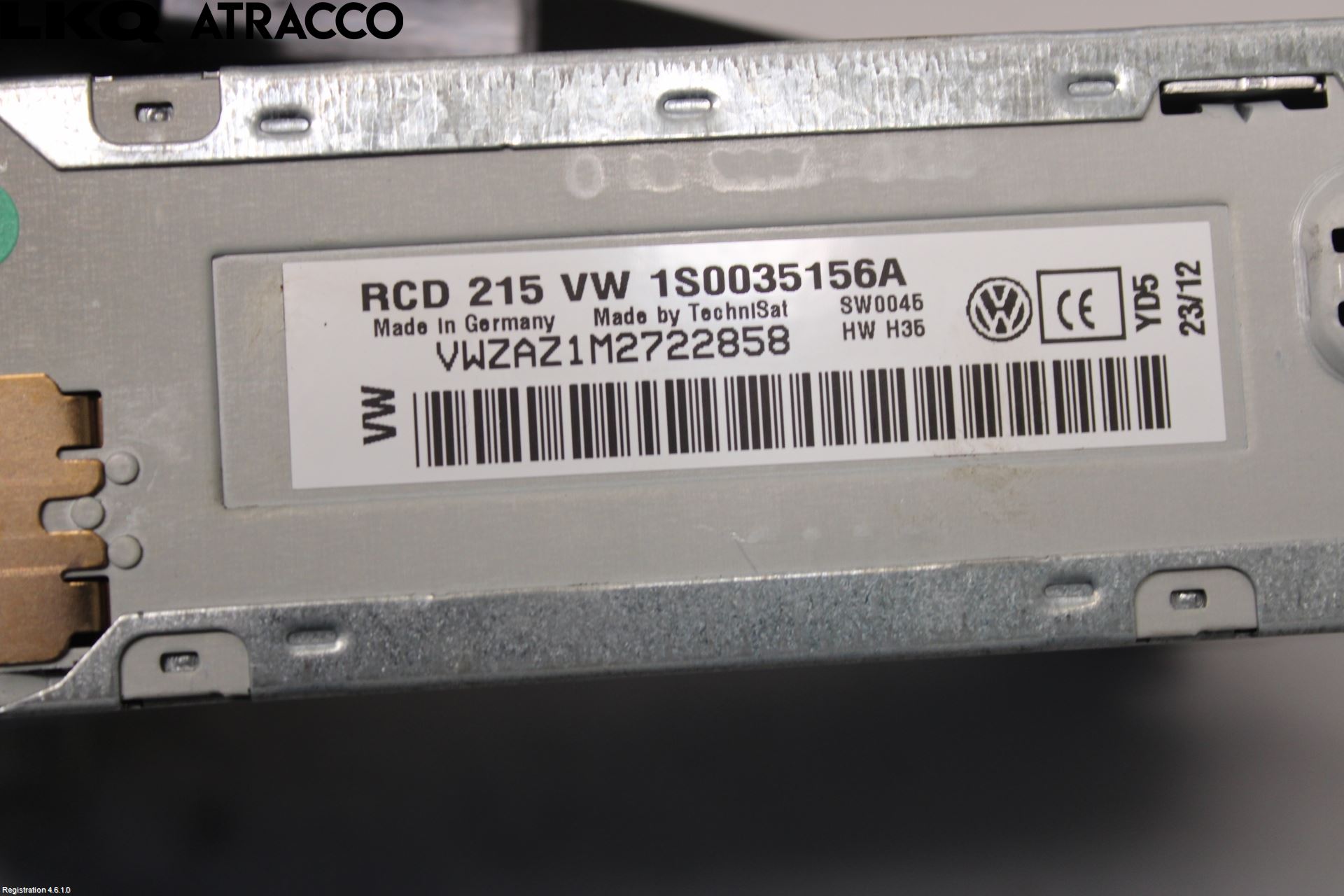 Volkswagen VW UP! / E-UP! Varme Ac Betjening-Display