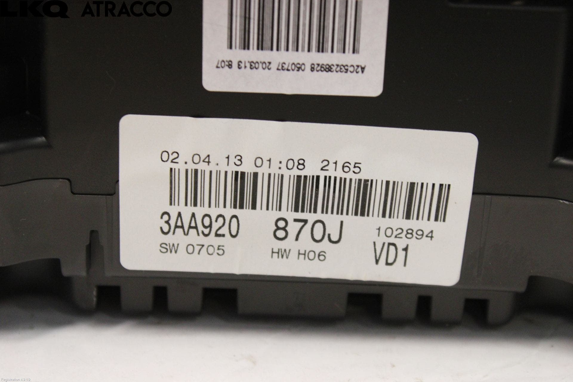 Volkswagen VW PASSAT 11-14 Instr Kombinert