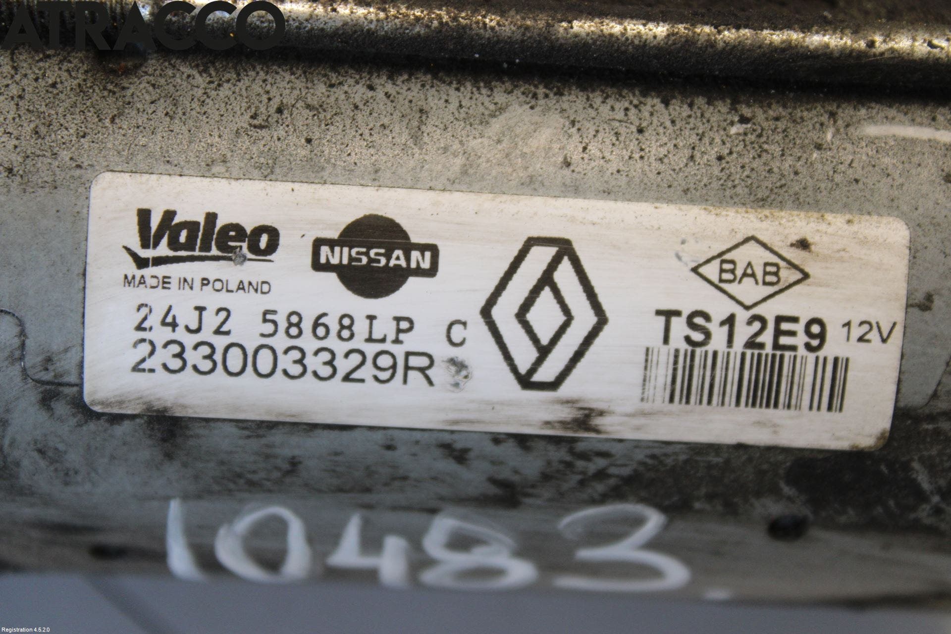 Renault MEGANE III 09-15 Startmotor Diesel