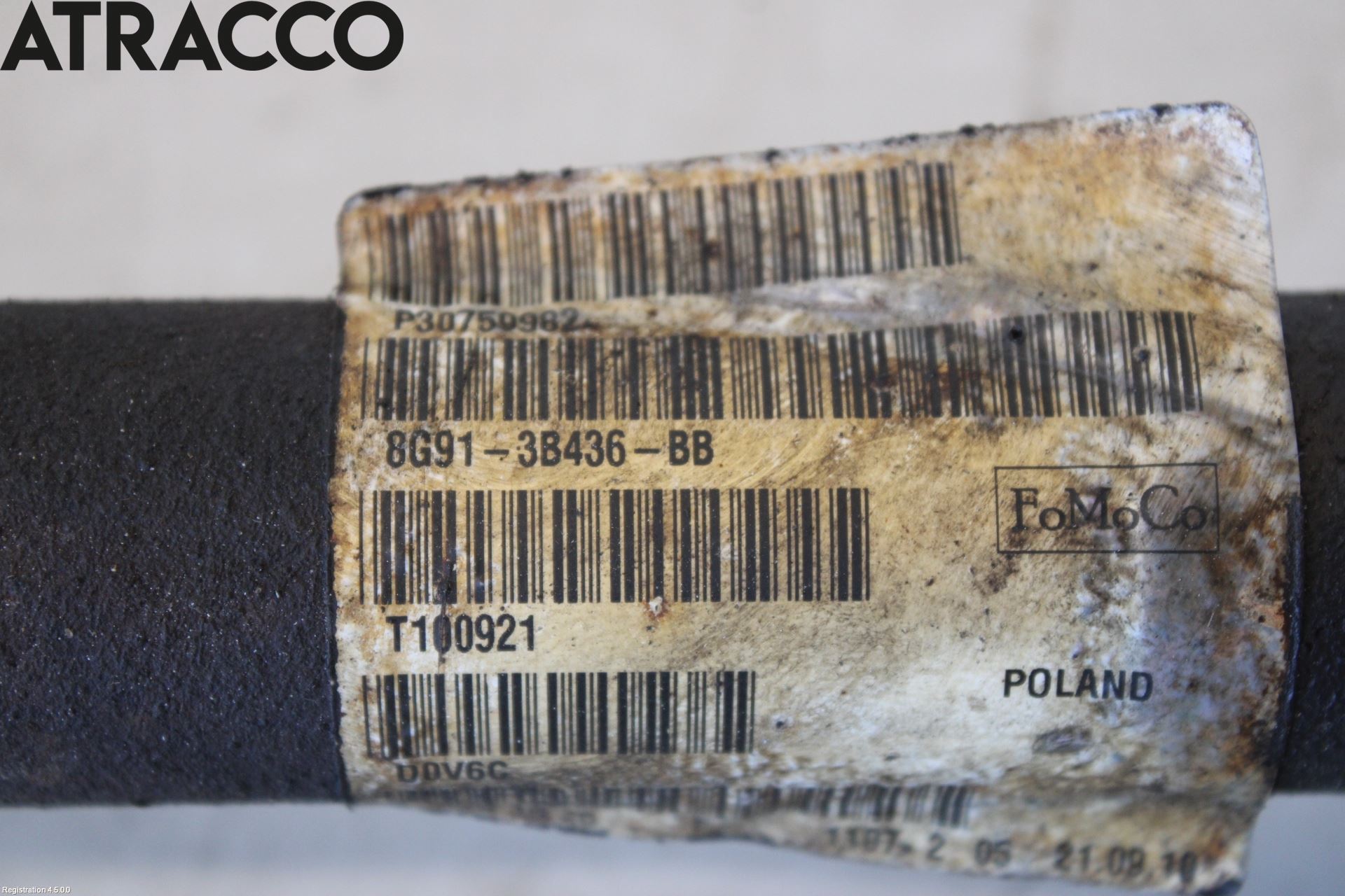 Ford S-MAX 06-15 Drivaksel Foran Kompl Høyre