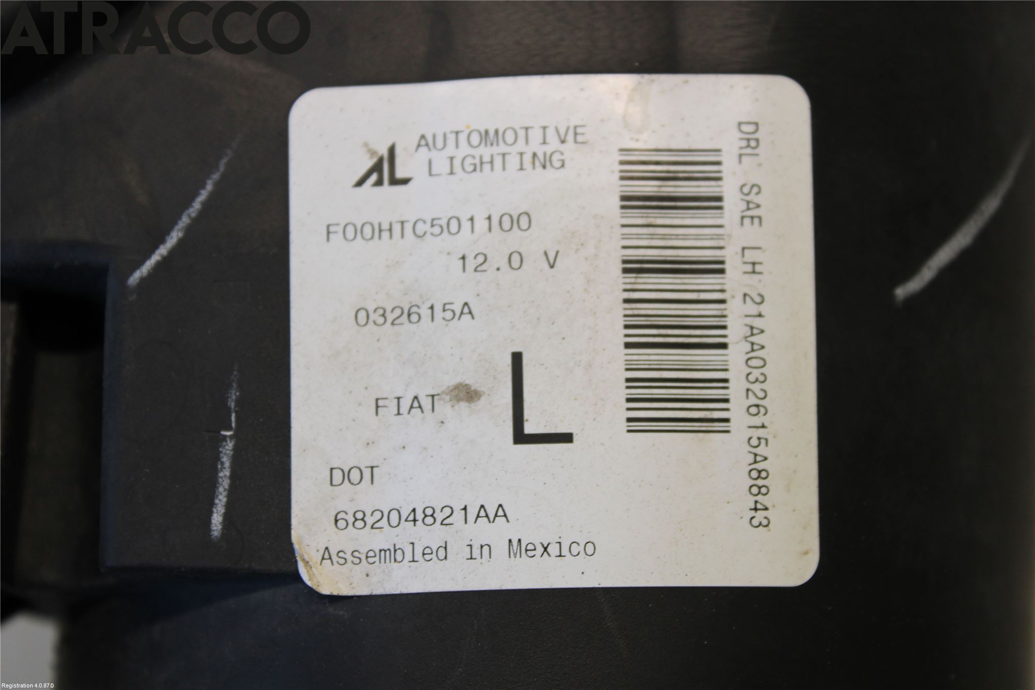 Fiat 500 07- Frontlykt-Kurve-Tåkelys