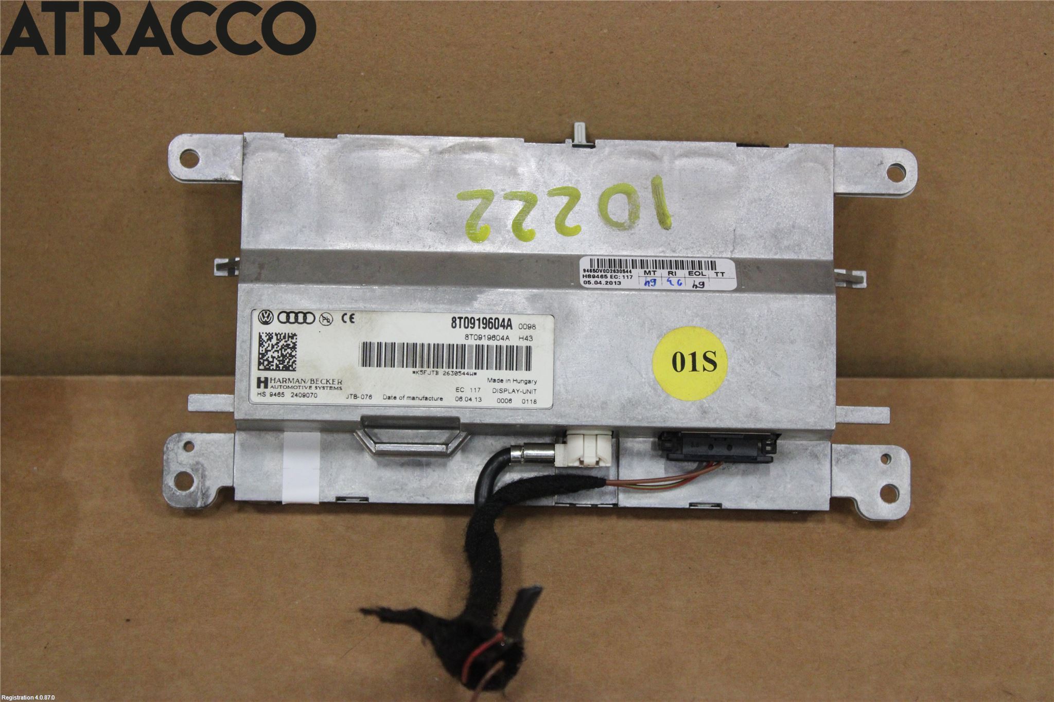 Audi A4/S4 08-11 Multifunktionsdisplay