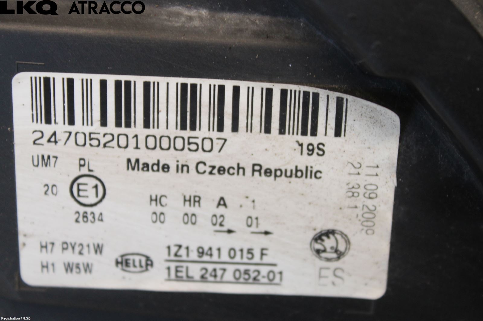 Skoda OCTAVIA (1Z) 05-13 Frontlykt Venstre