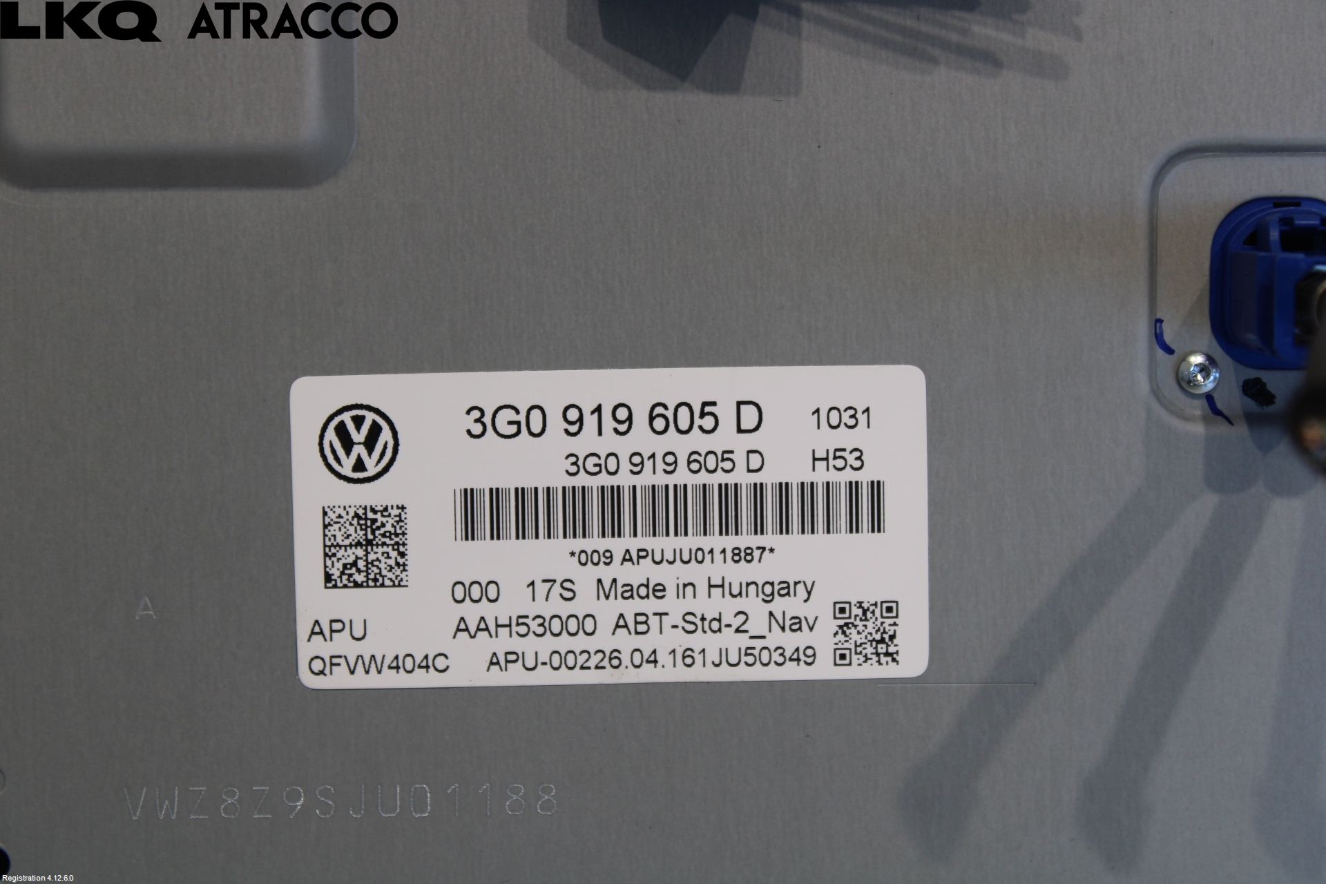 Volkswagen VW GOLF / E-GOLF VII 13-20 Multifunktionsdisplay