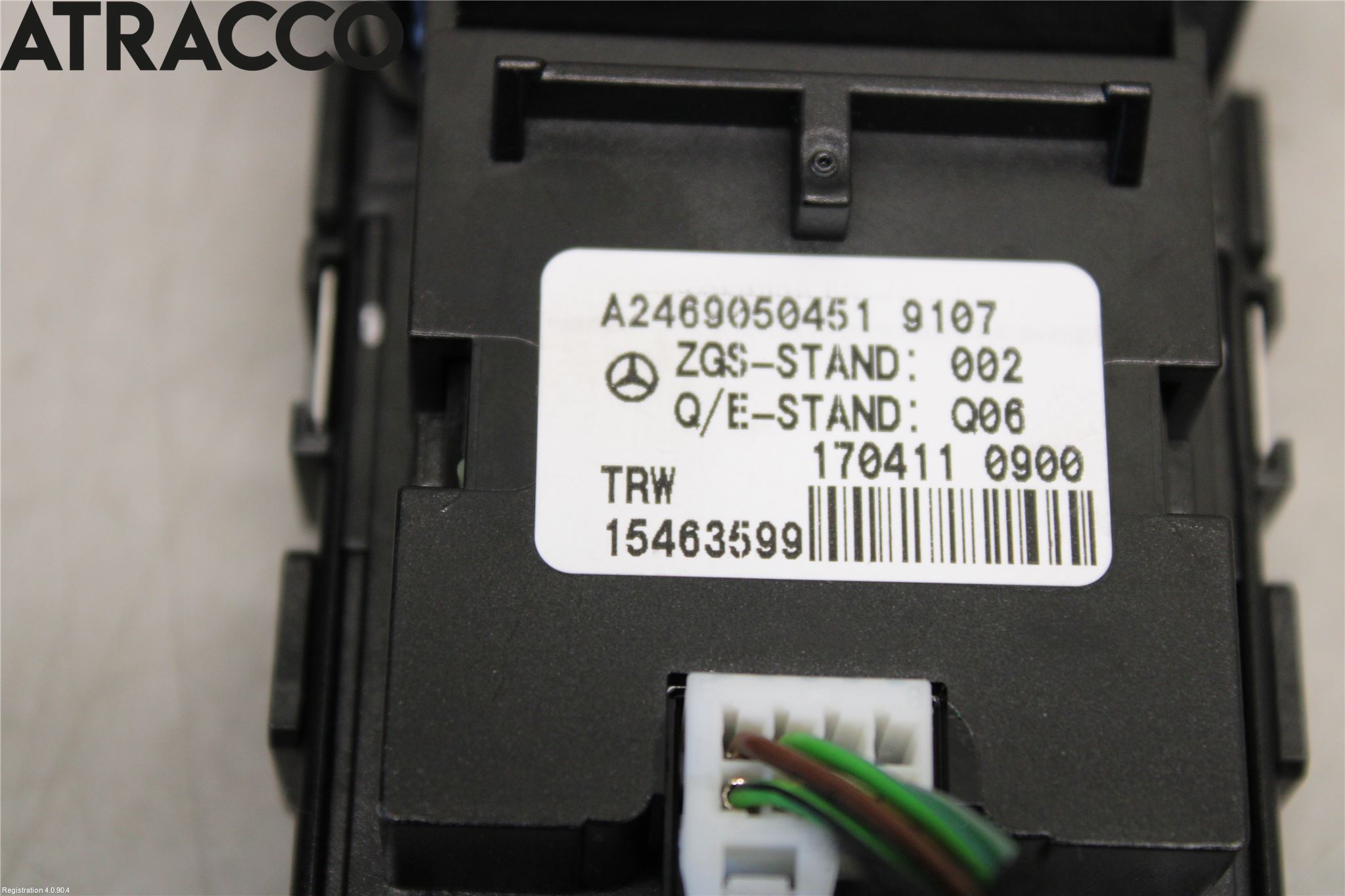 Mercedes-Benz MB B-KLASS (W246/W242) 12-19 Bryter Parkeringsbrems