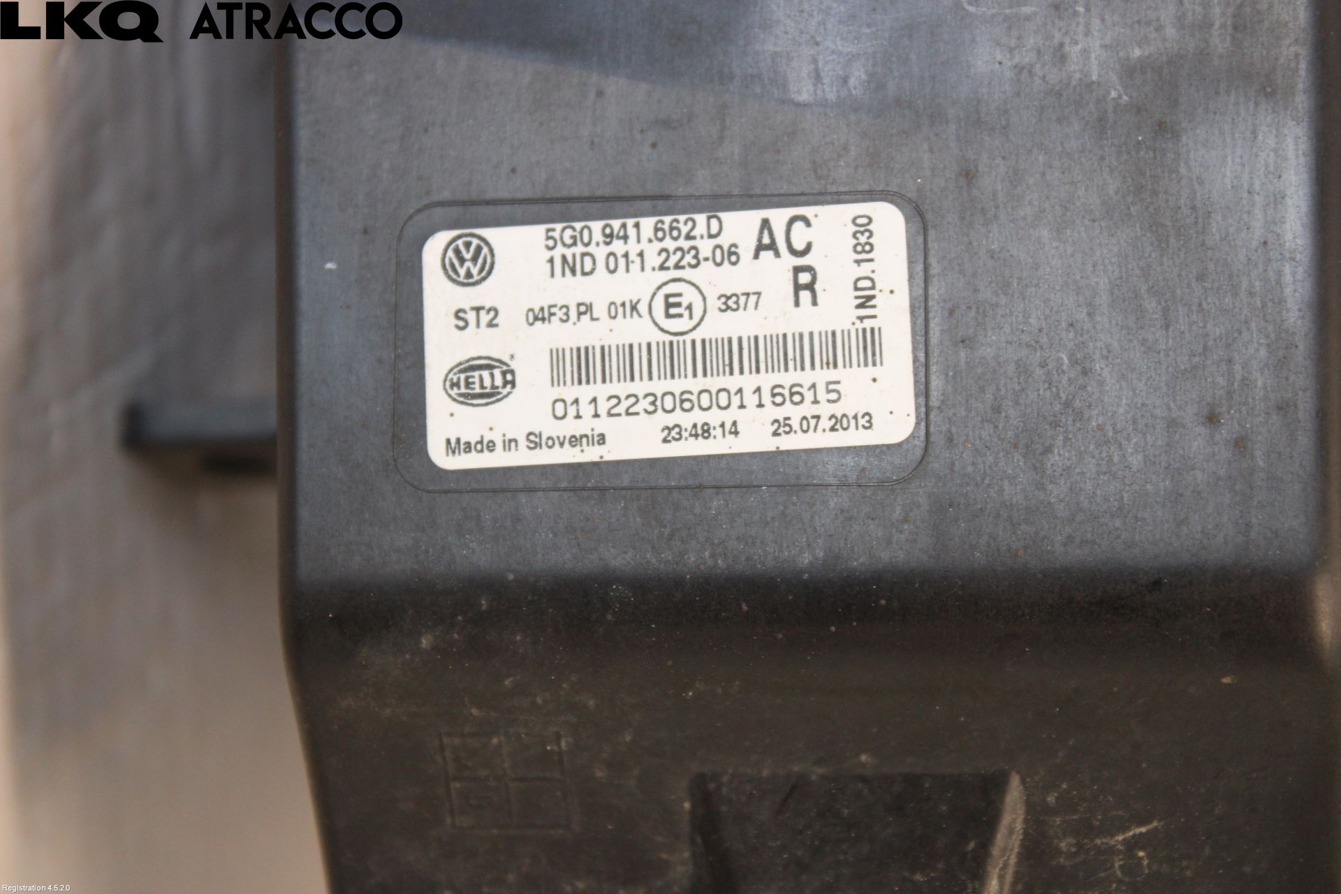 Volkswagen VW GOLF / E-GOLF VII 13-20 Frontlykt-Kurve-Tåkelys