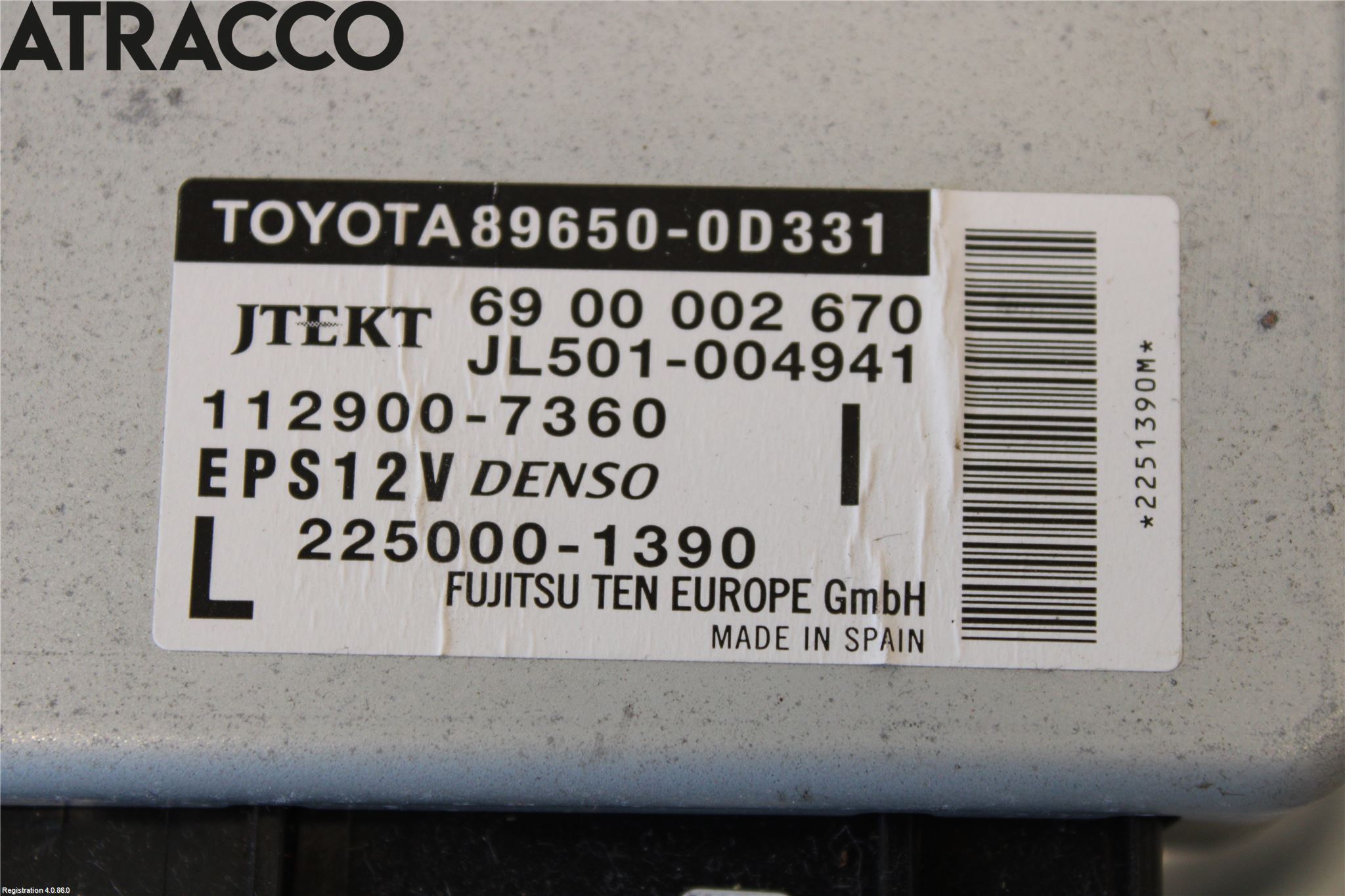 Toyota YARIS XP130 12-14 Styreenhet Styreservo